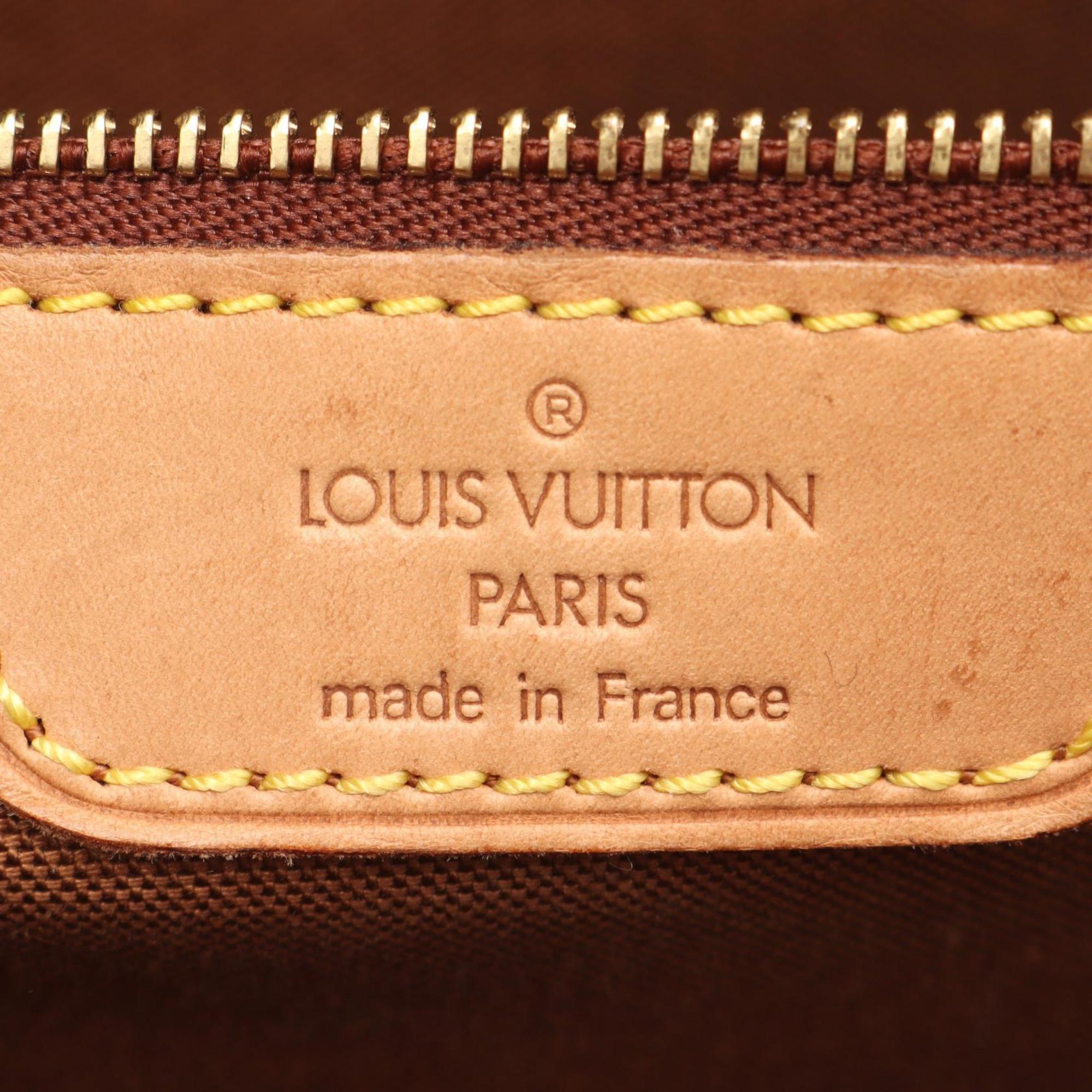 Louis Vuitton Brown Coated Canvas Leather Shoulder Bag (Pre-Owned)