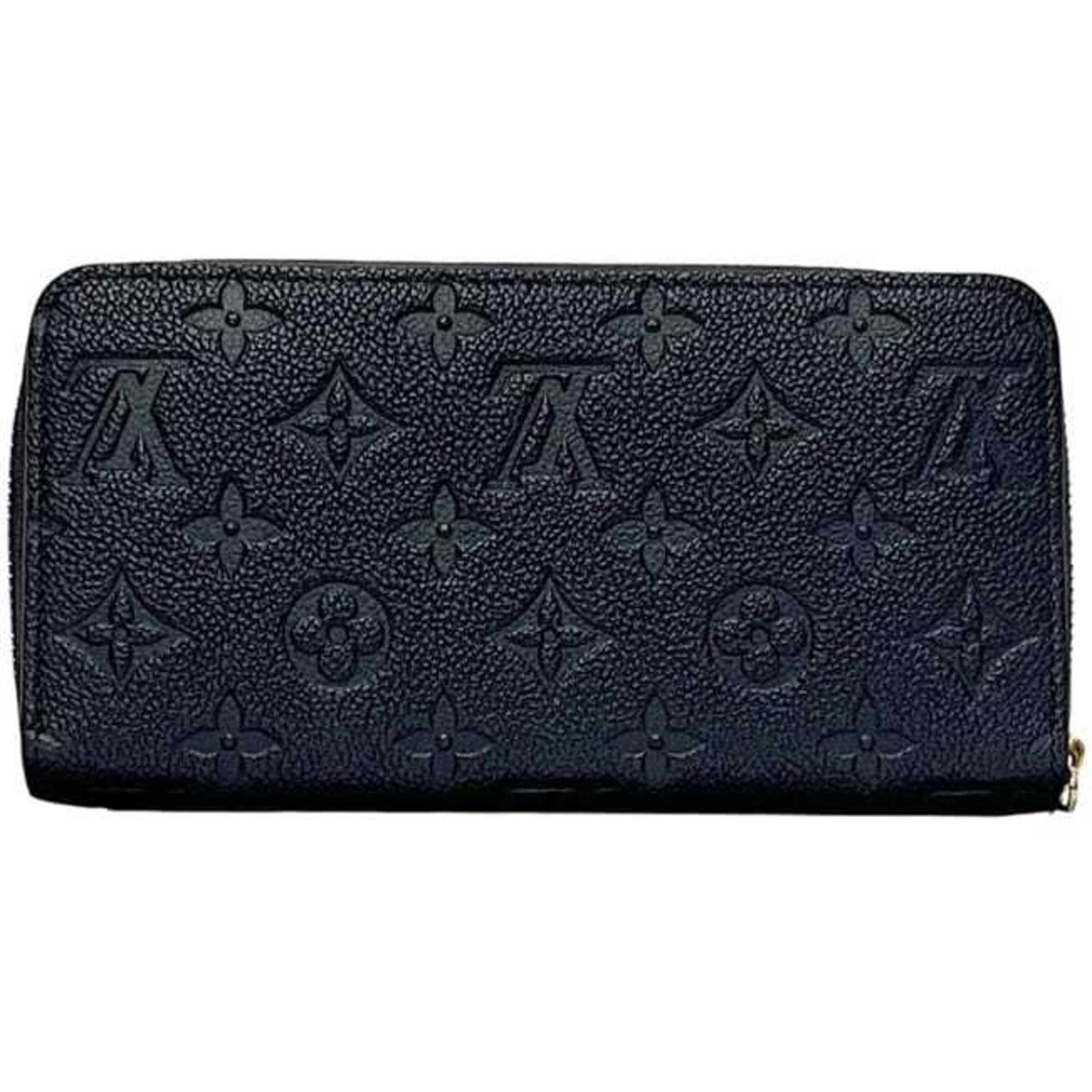Louis Vuitton Monogram Empreinte Marine Rouge Navy Leather Long Wallet (Bi-Fold) (Pre-Owned)