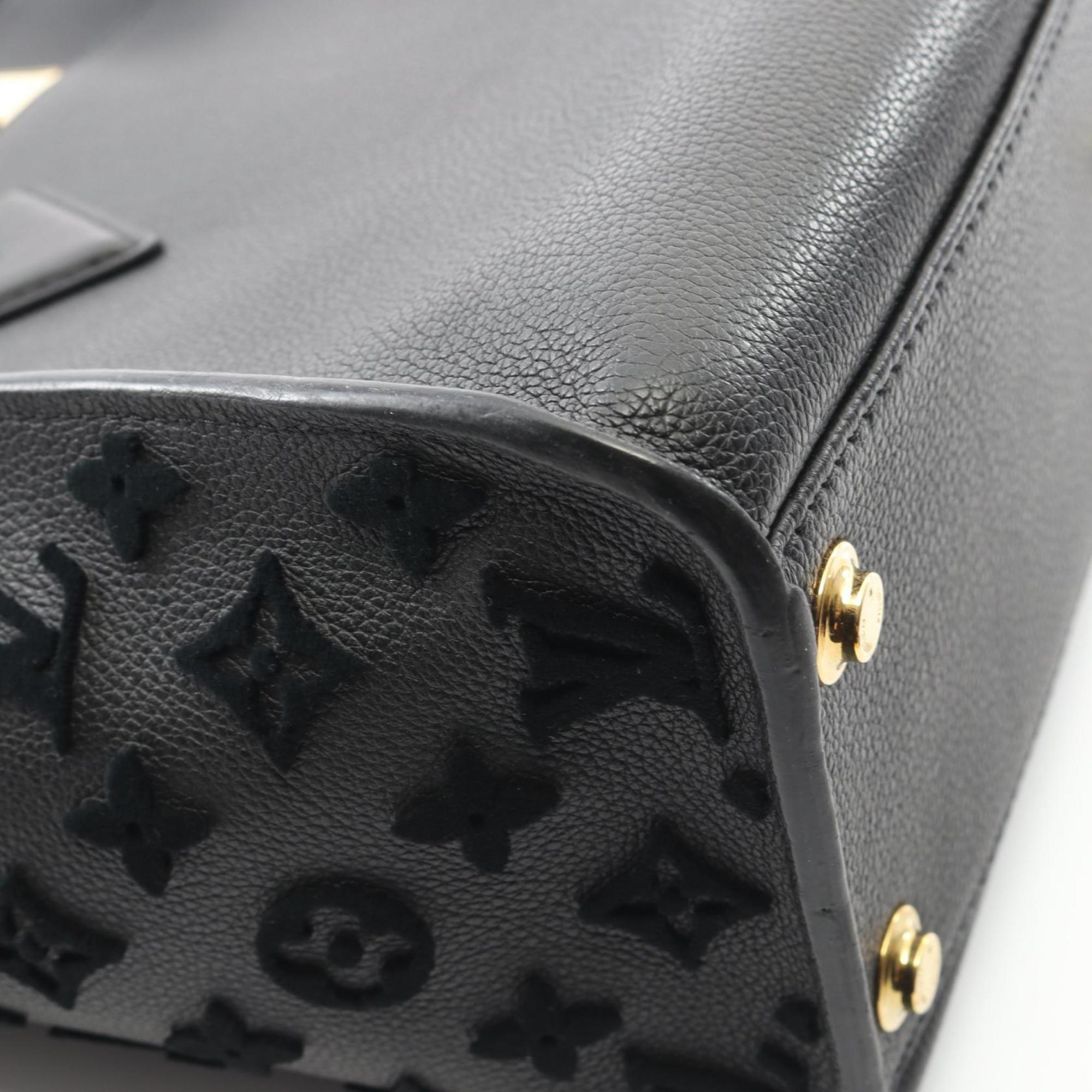 Louis Vuitton Black Leather Handbag (Pre-Owned)