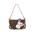 Louis Vuitton Marron Coated Canvas Pochette Pouch (Pre-Owned)