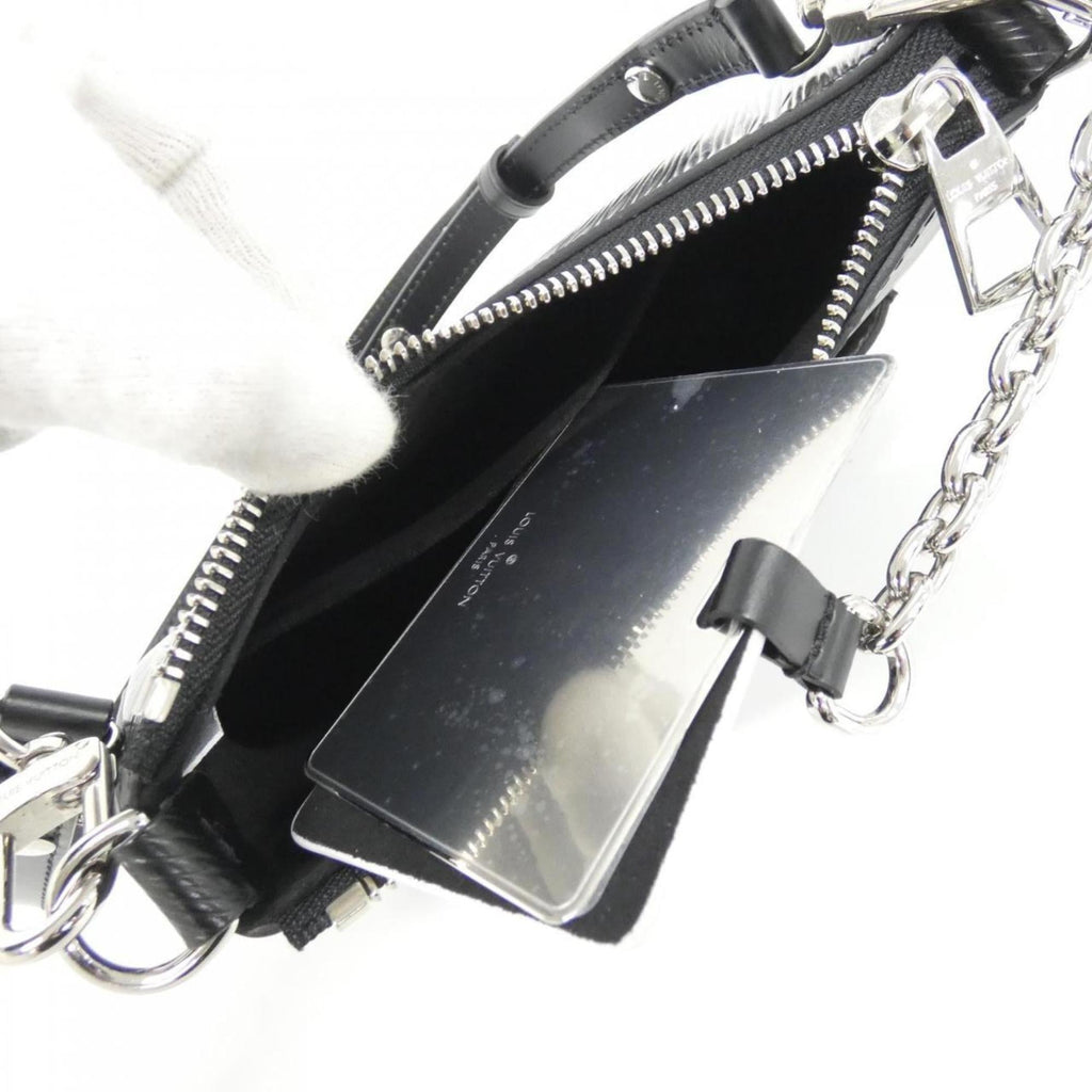 Louis Vuitton Black Leather Shoulder Bag (Pre-Owned)