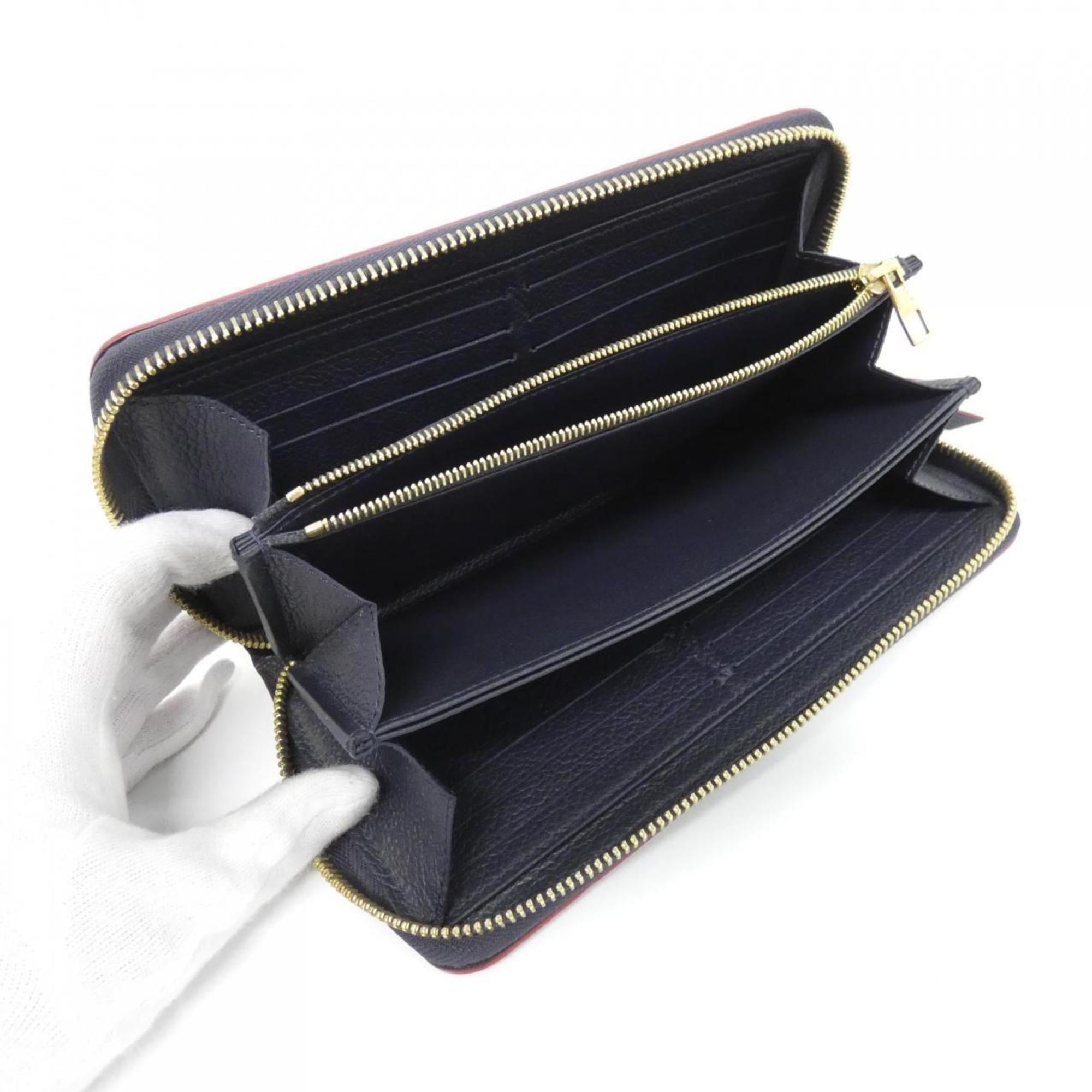 Louis Vuitton Marine Rouge Leather Long Wallet (Bi-Fold) (Pre-Owned)