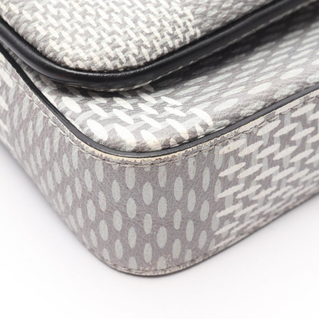 Louis Vuitton Gray White Coated Canvas Leather Shoulder Bag (Pre-Owned)