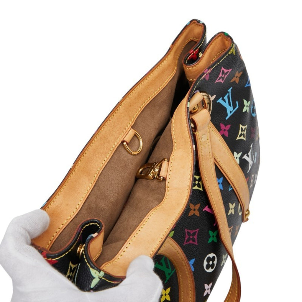 Louis Vuitton Black Multi-Color Pvc Leather Handbag Tote Bag (Pre-Owned)