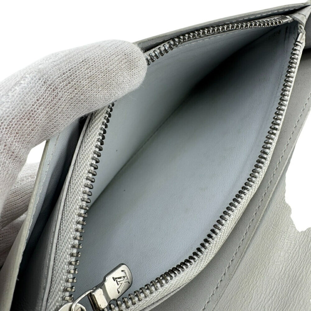 Louis Vuitton White Damier Infini Leather Long Wallet (Bi-Fold) (Pre-Owned)