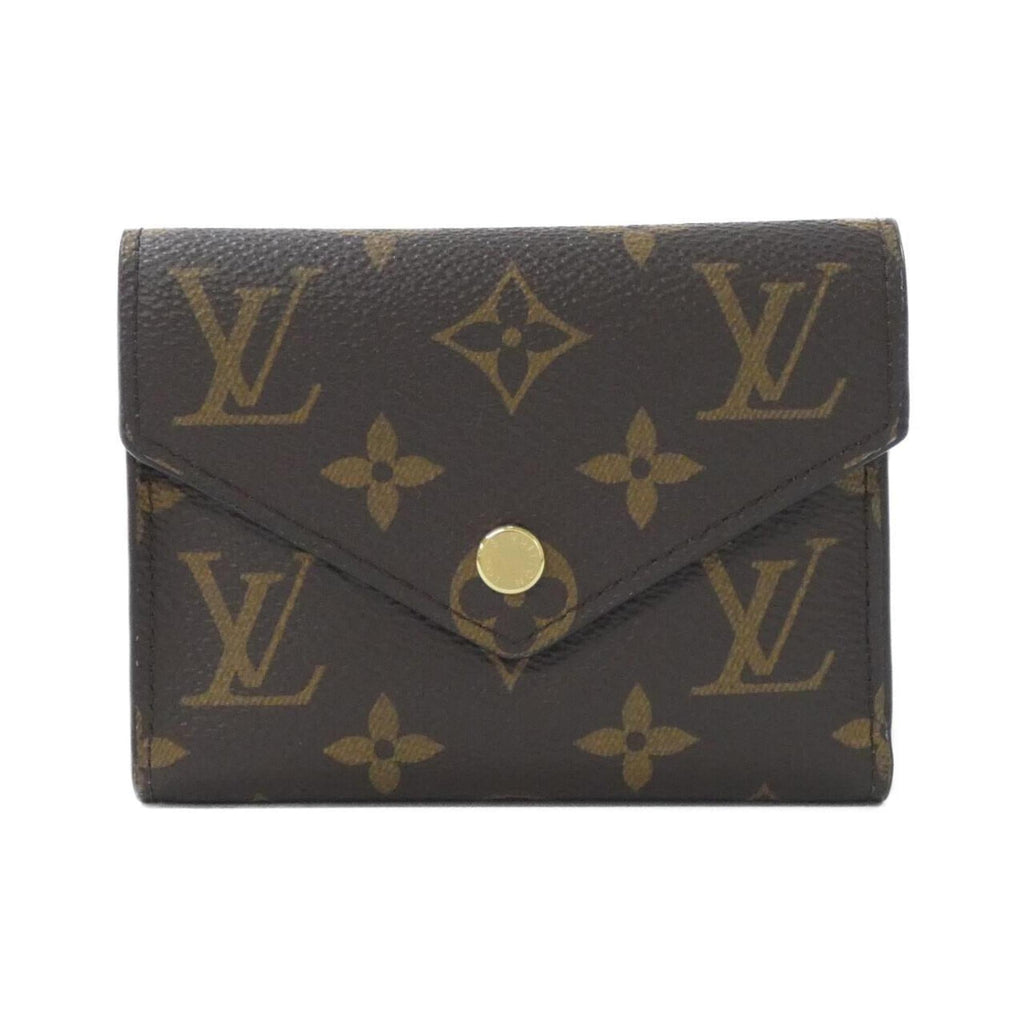 Louis Vuitton Monogram Marron Coated Canvas Wallet (Tri-Fold) (Pre-Owned)