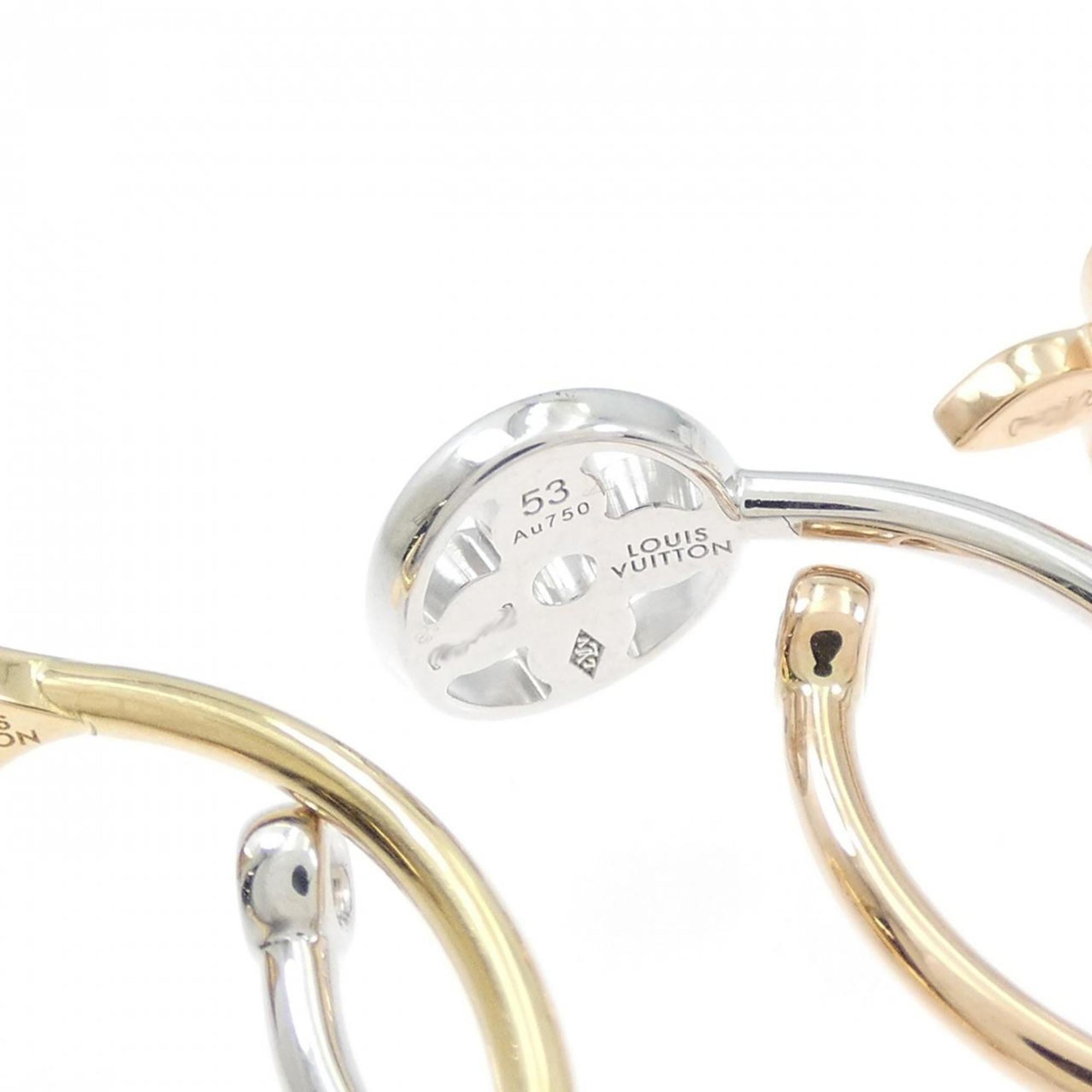 Louis Vuitton Yellow Gold (18K) Pink Gold (18K) White Gold (18K) Band Ring (Pre-Owned)