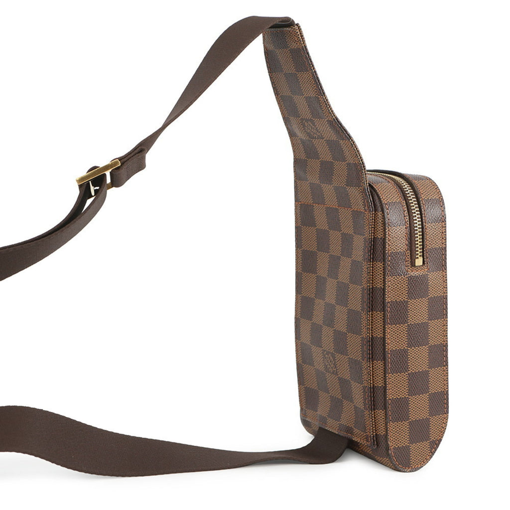Louis Vuitton Damier Brown Ebene Damier Canvas Fanny Pack Shoulder Bag Sling Bag (Pre-Owned)