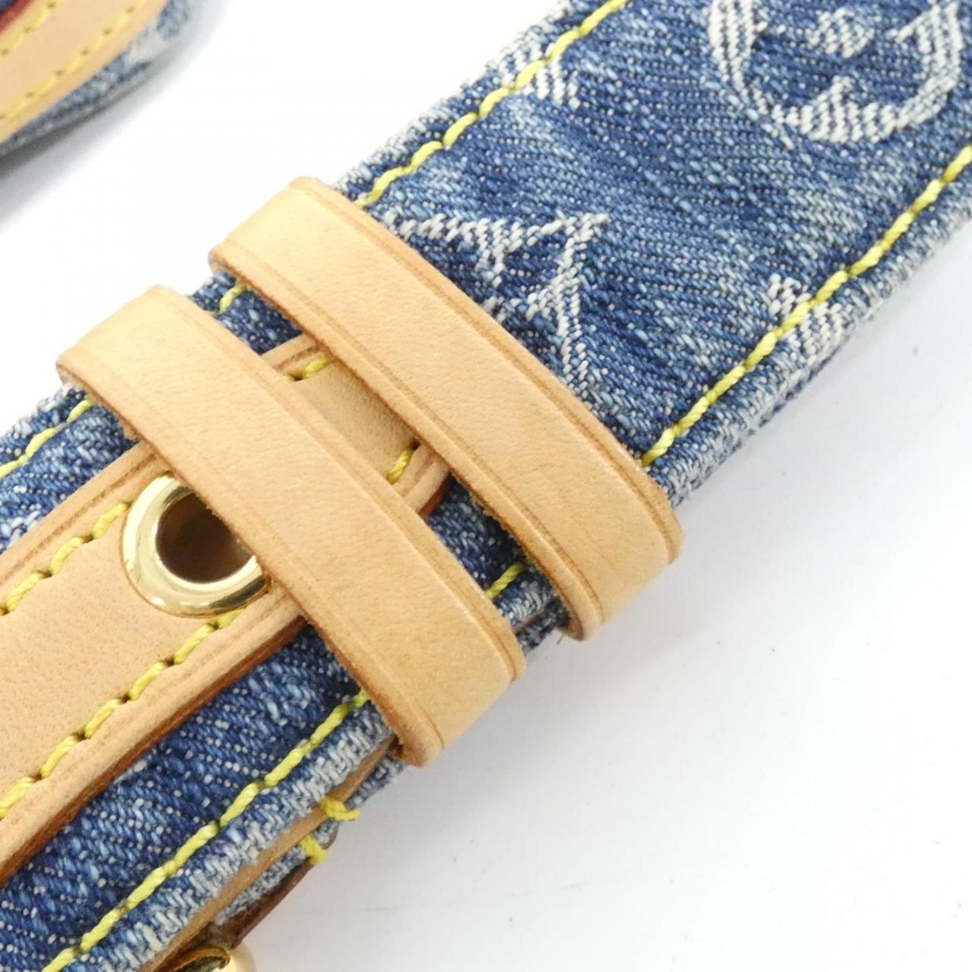 Louis Vuitton Blue Denim Canvas Shoulder Bag (Pre-Owned)