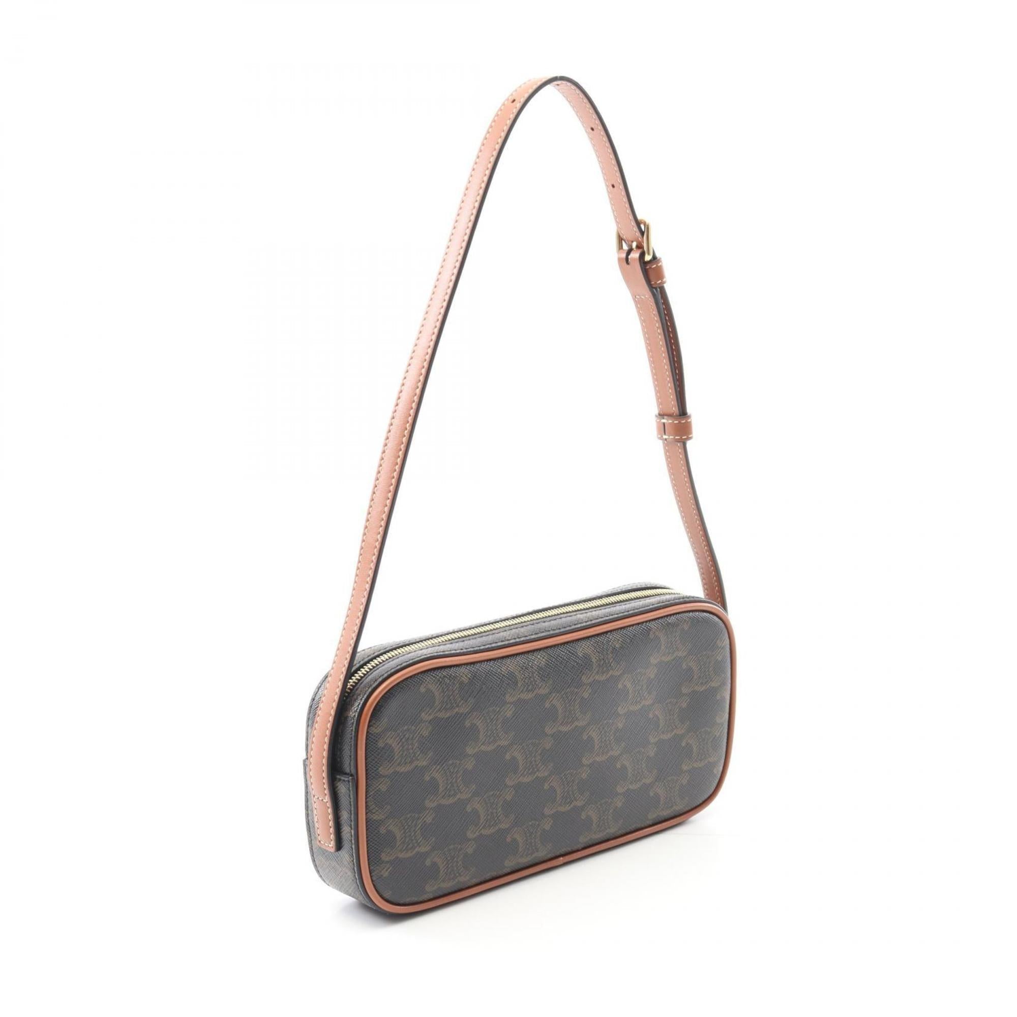 Triomphe East-West Shoulder Bag Triomphe Coated Canvas