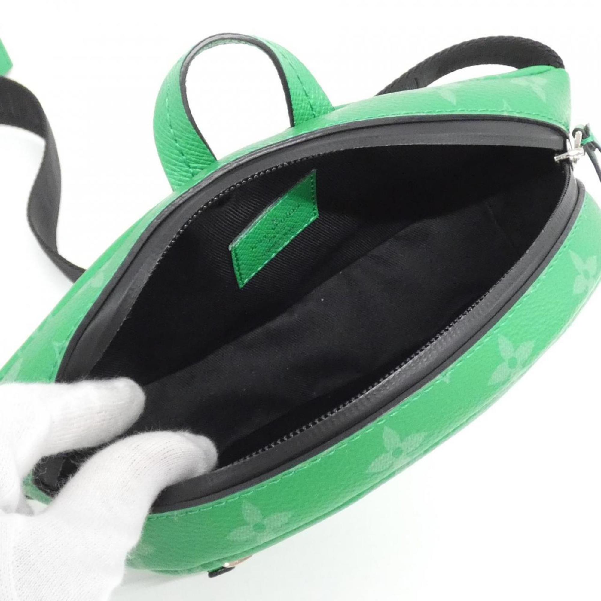 Louis Vuitton Vert Coated Canvas Leather Shoulder Bag (Pre-Owned)