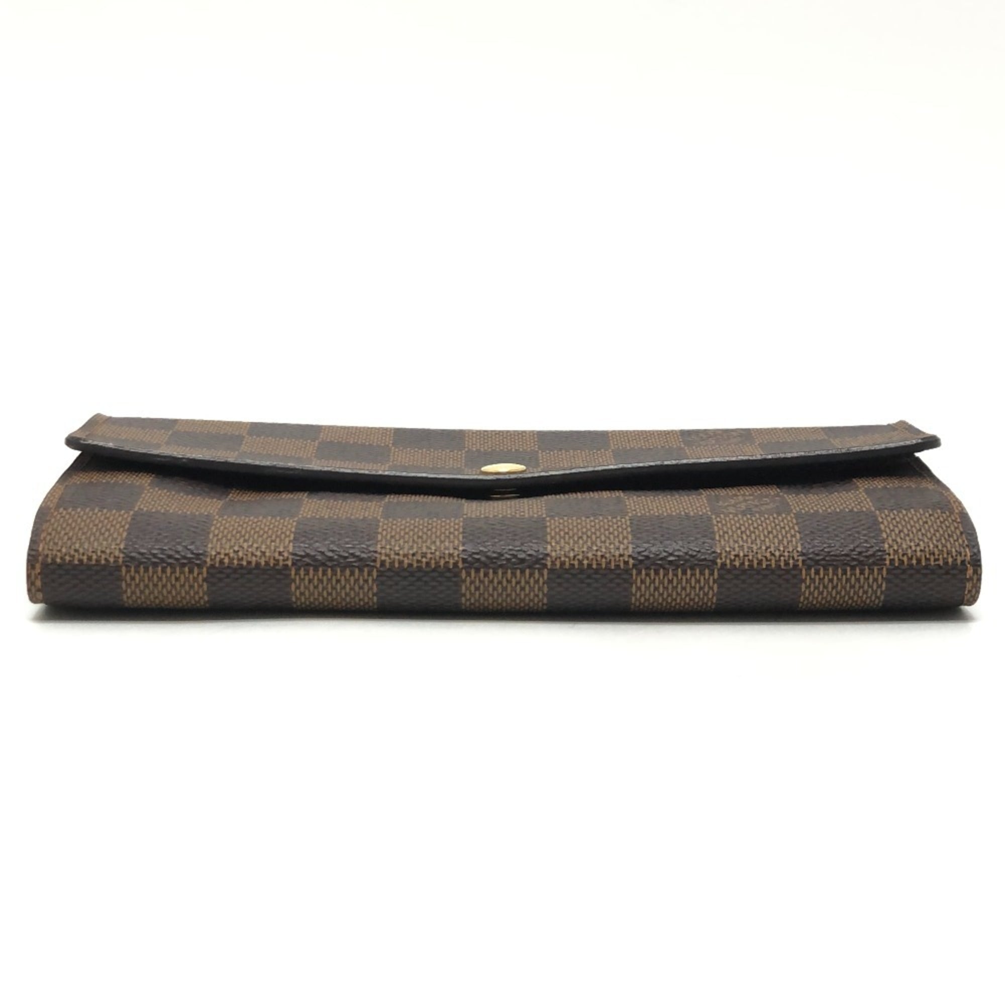 Louis Vuitton Damier Brown Ebene Damier Canvas Long Wallet (Bi-Fold) (Pre-Owned)