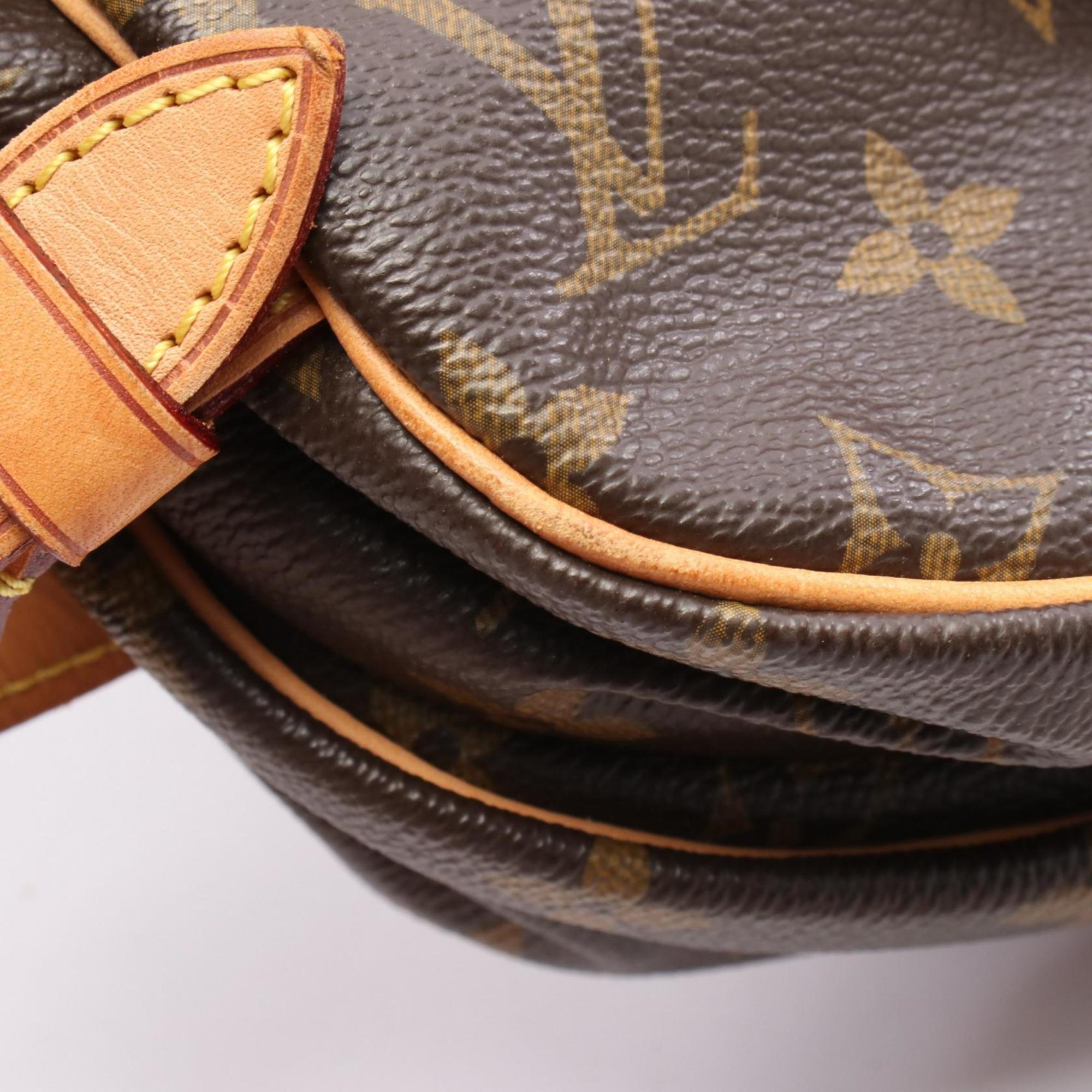 Louis Vuitton Brown Coated Canvas Leather Shoulder Bag (Pre-Owned)