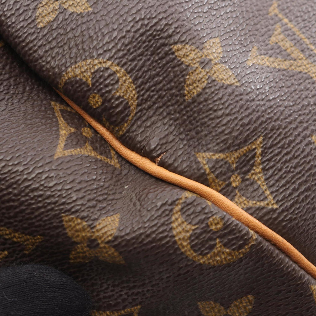 Louis Vuitton Brown Monogram Coated Canvas Leather Boston Bag (Pre-Owned)