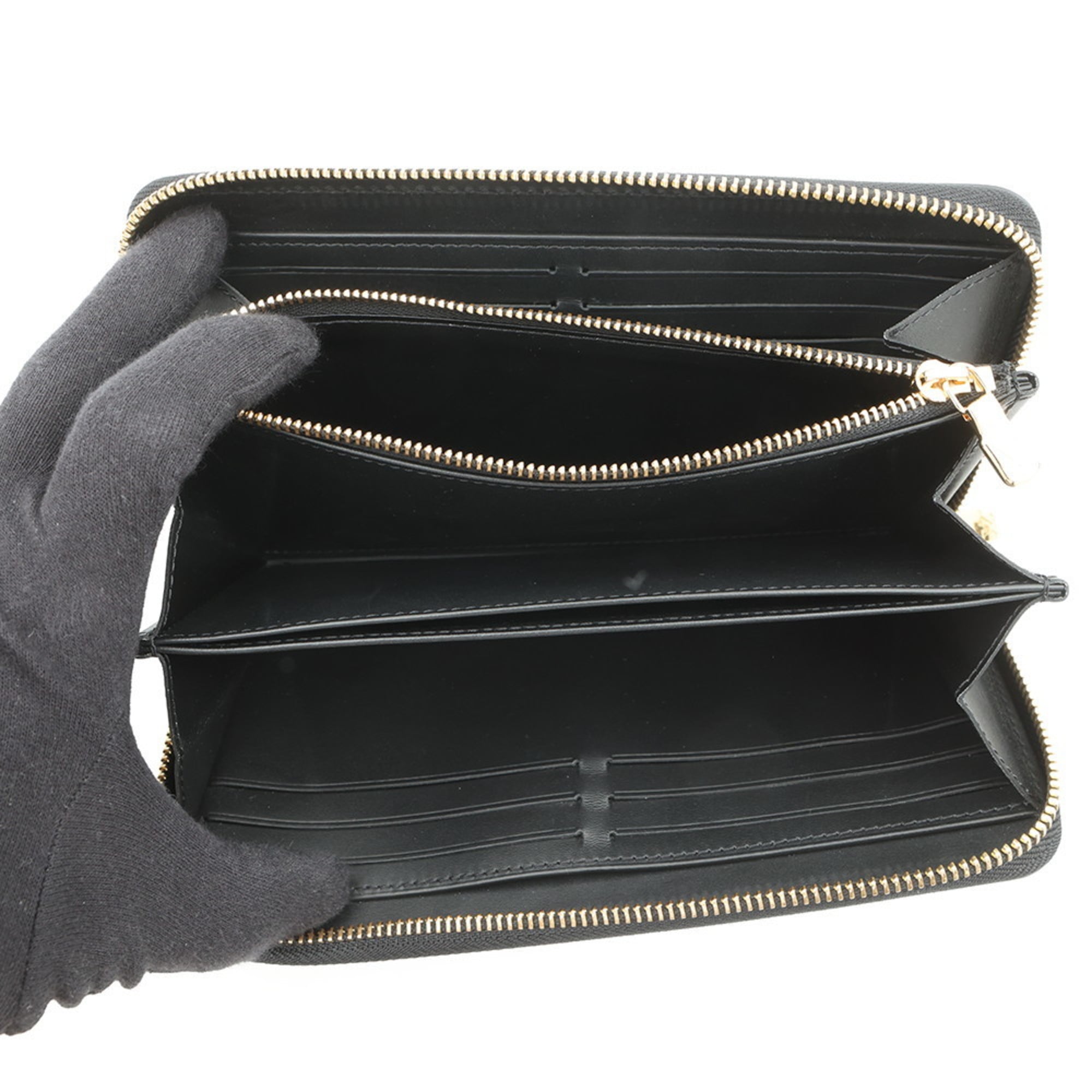 Louis Vuitton Noir Monogram Long Wallet (Bi-Fold) (Pre-Owned)
