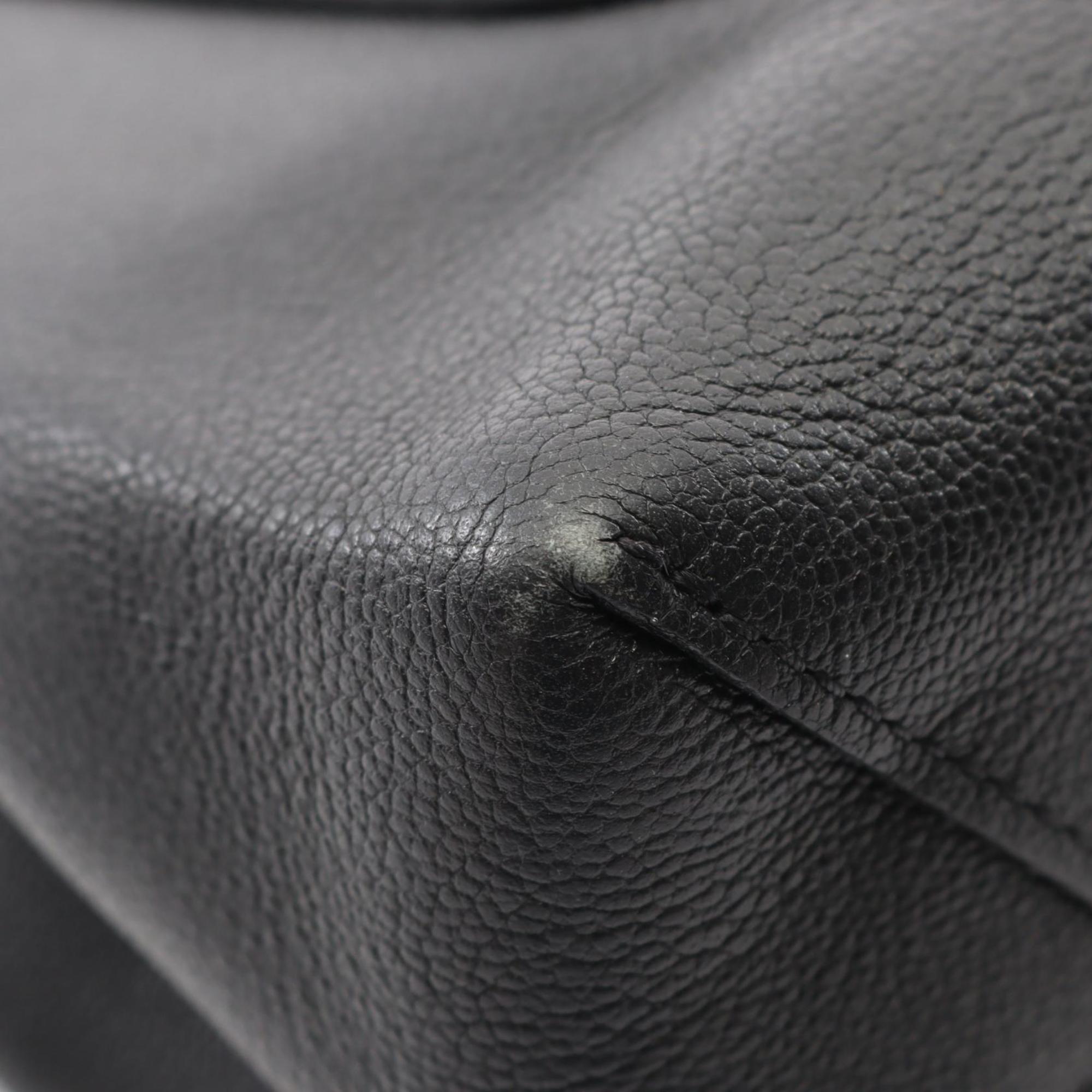 Louis Vuitton Black Leather Handbag (Pre-Owned)