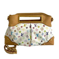 Louis Vuitton Brown Multi-Color White Leather Pvc Handbag Shoulder Bag (Pre-Owned)