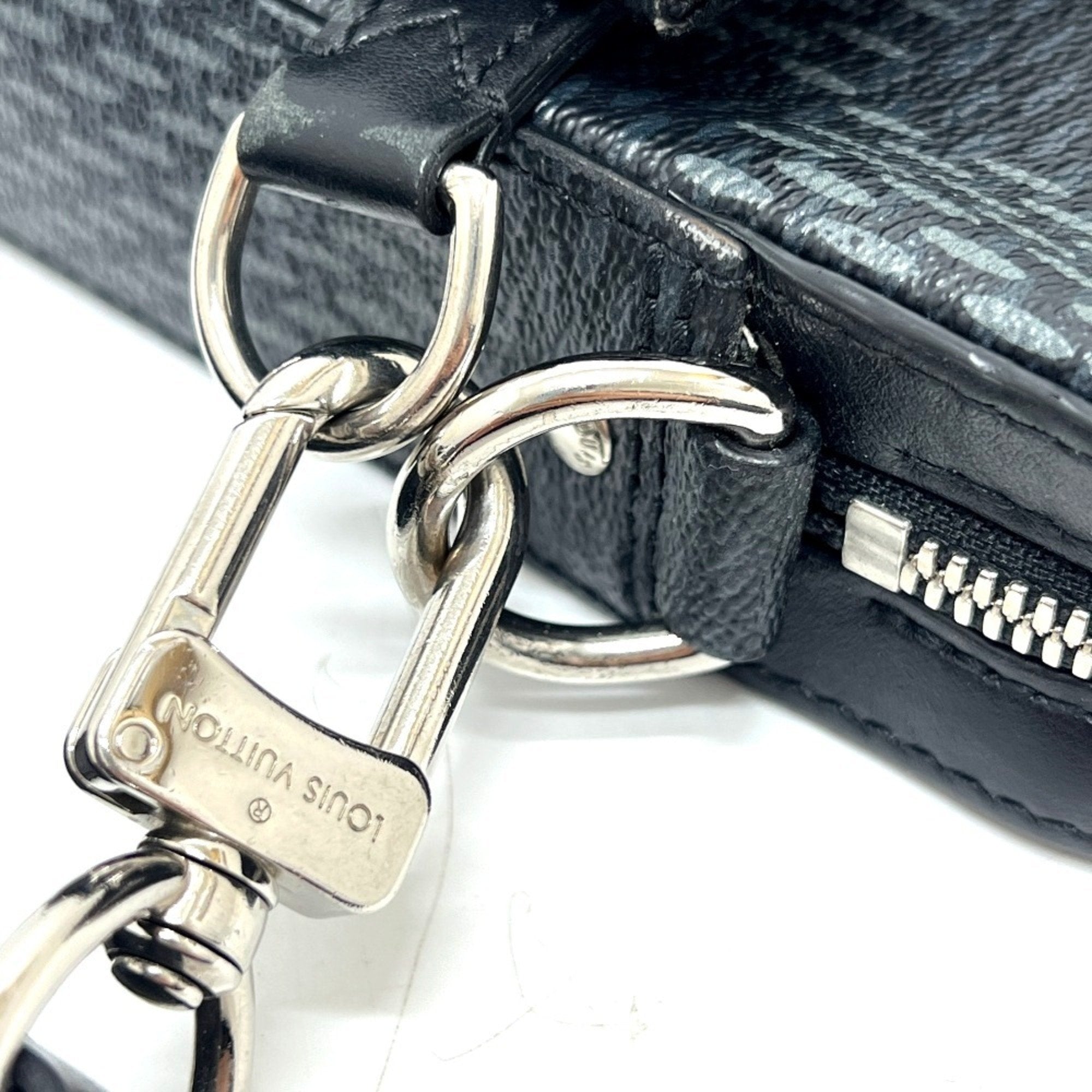 Louis Vuitton Black Galle Damier Graphite Shoulder Bag (Pre-Owned)