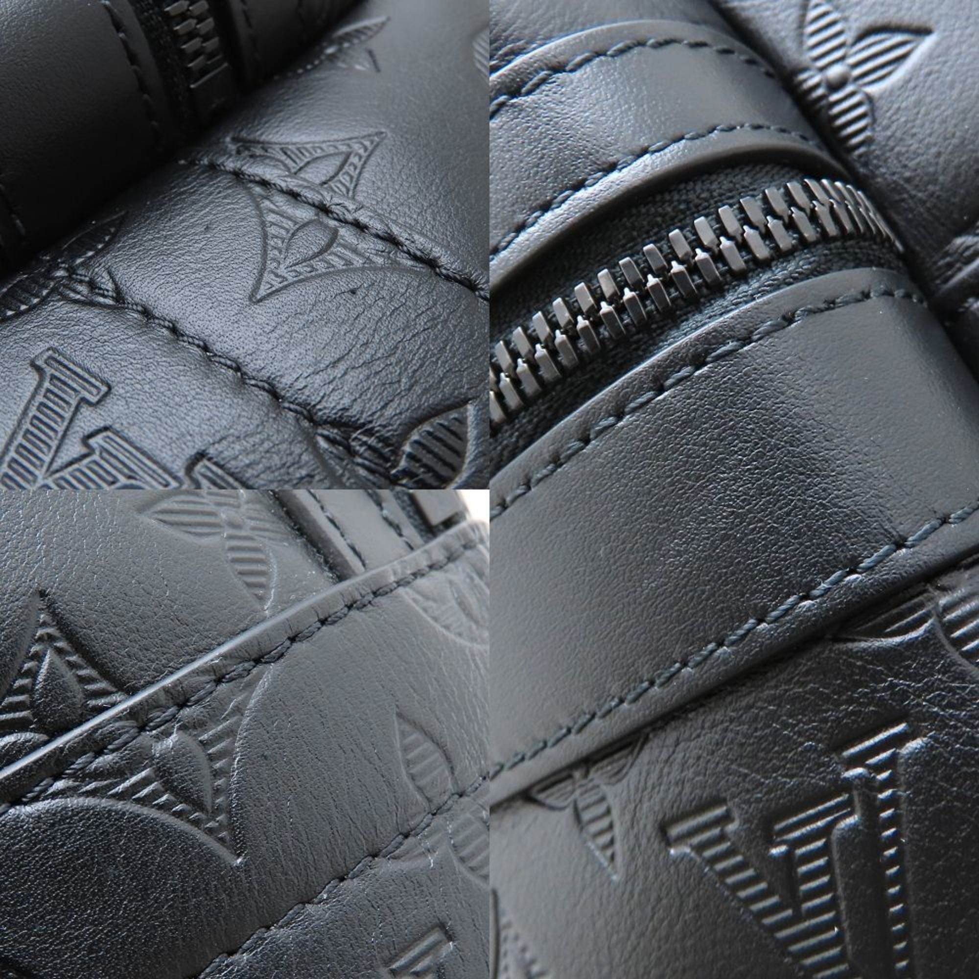 Louis Vuitton Monogram Shadow Noir Leather Backpack (Pre-Owned)