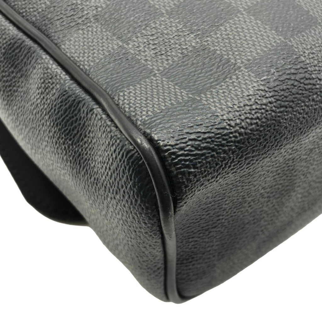 Louis Vuitton Dark Gray Graphite Coated Canvas Shoulder Bag (Pre-Owned)