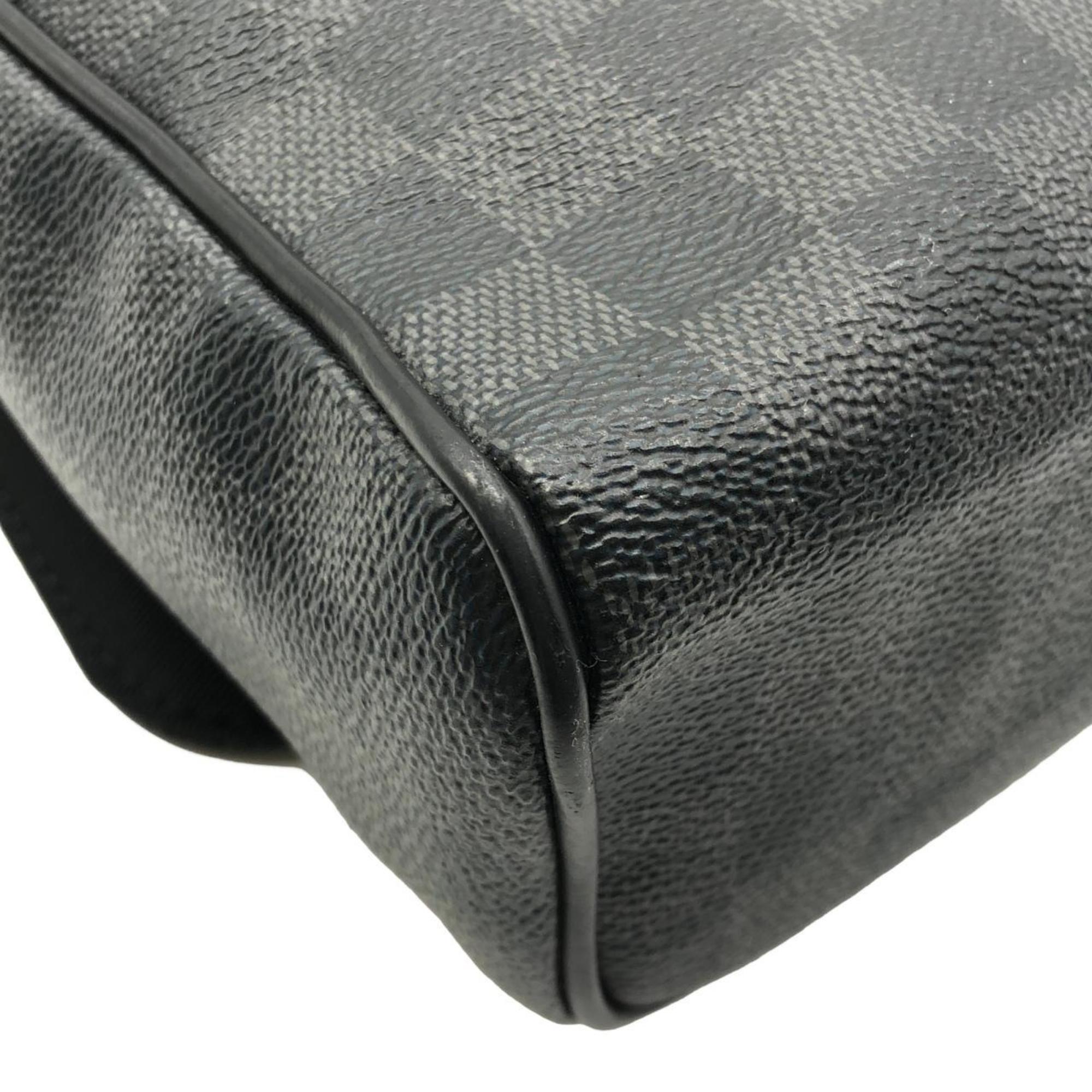 Louis Vuitton Dark Gray Graphite Coated Canvas Shoulder Bag (Pre-Owned)