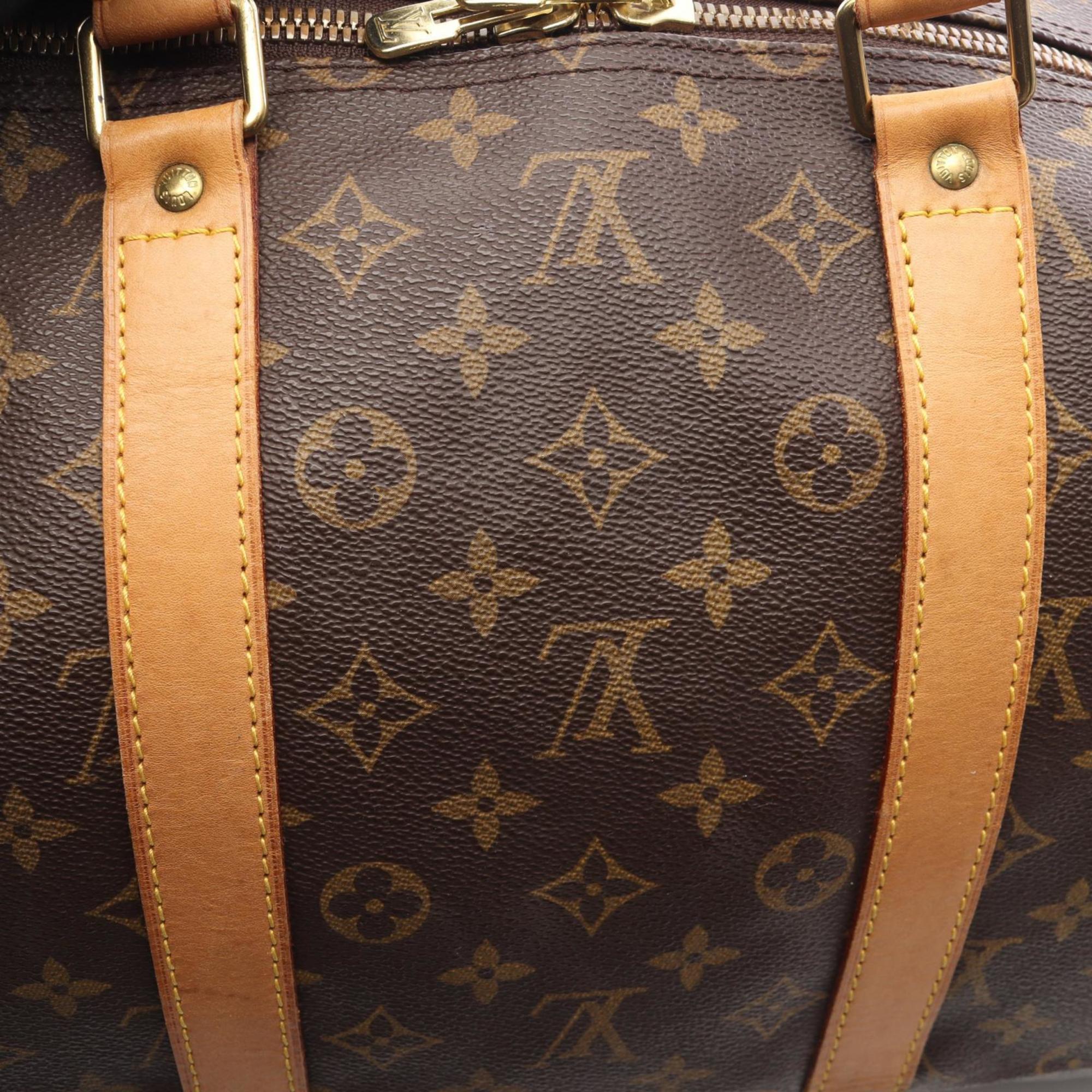 Louis Vuitton Brown Monogram Coated Canvas Leather Boston Bag (Pre-Owned)