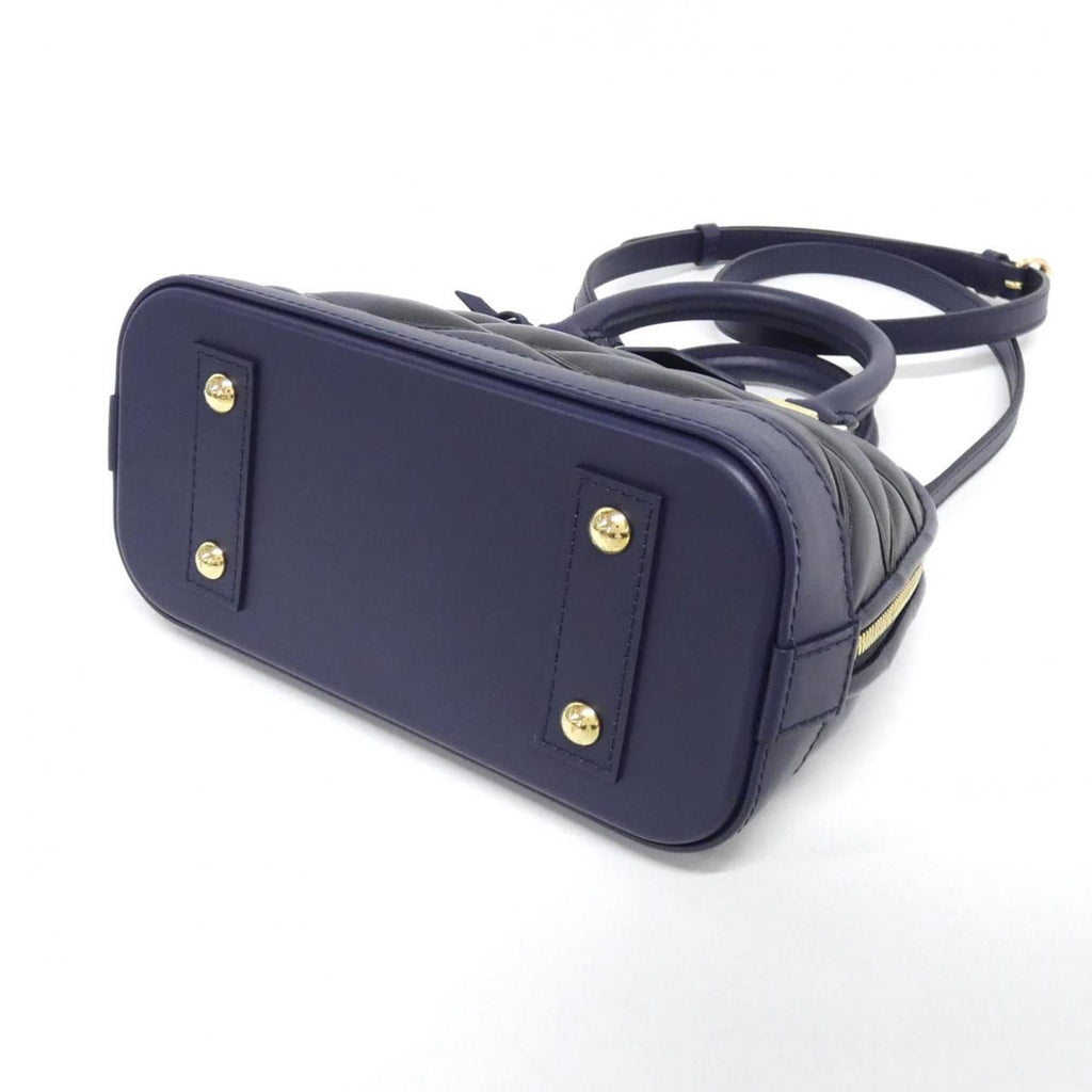 Louis Vuitton Navy Leather Handbag (Pre-Owned)