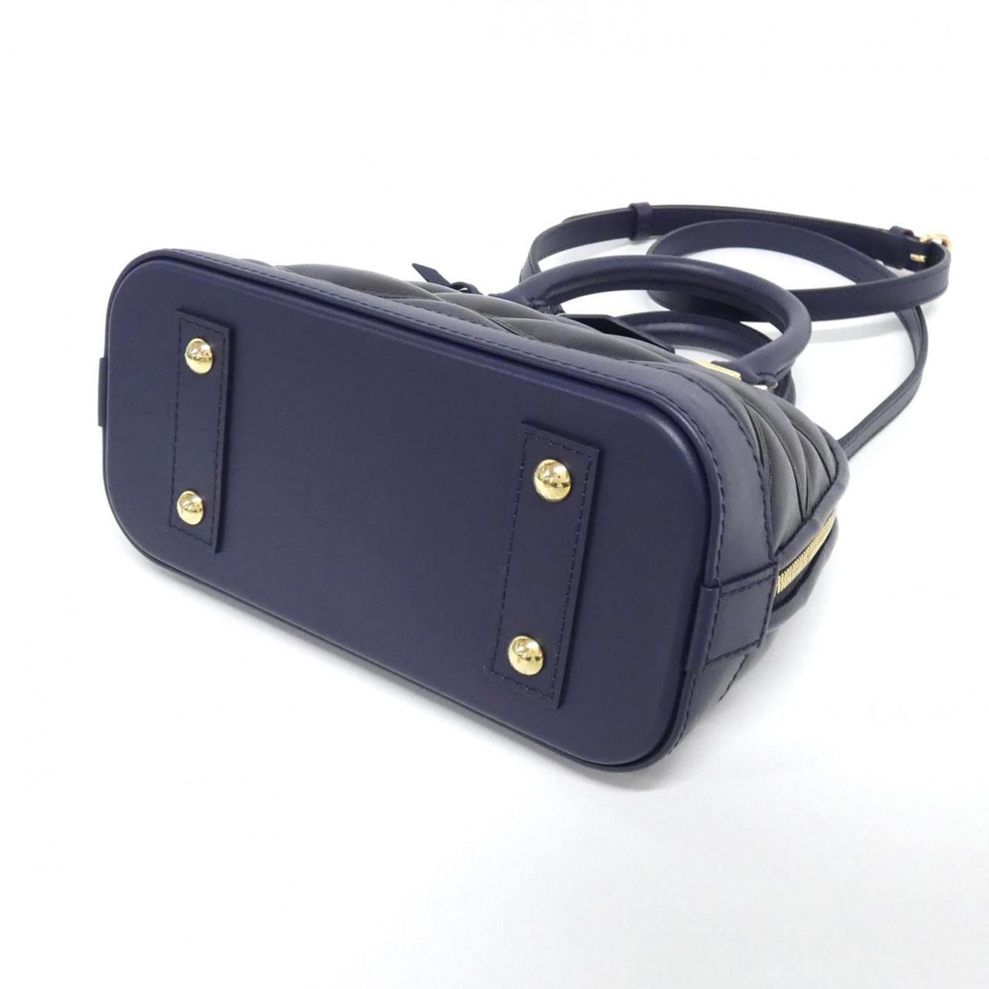 Louis Vuitton Navy Leather Handbag (Pre-Owned)