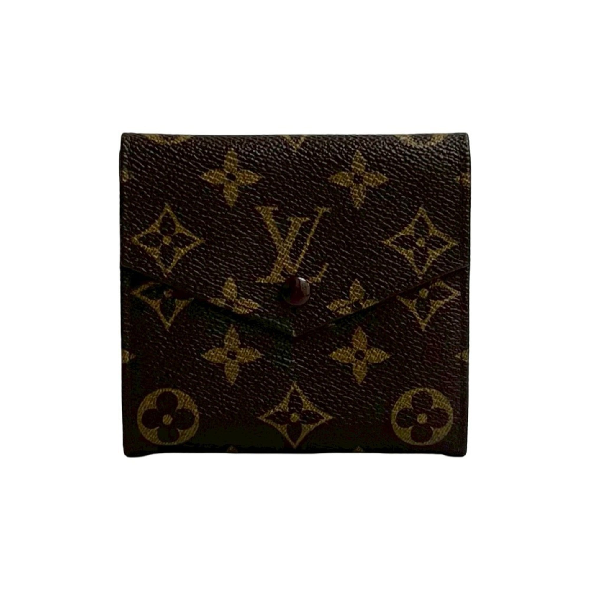 Louis Vuitton Brown Leather Pvc Wallet (Tri-Fold) (Pre-Owned)