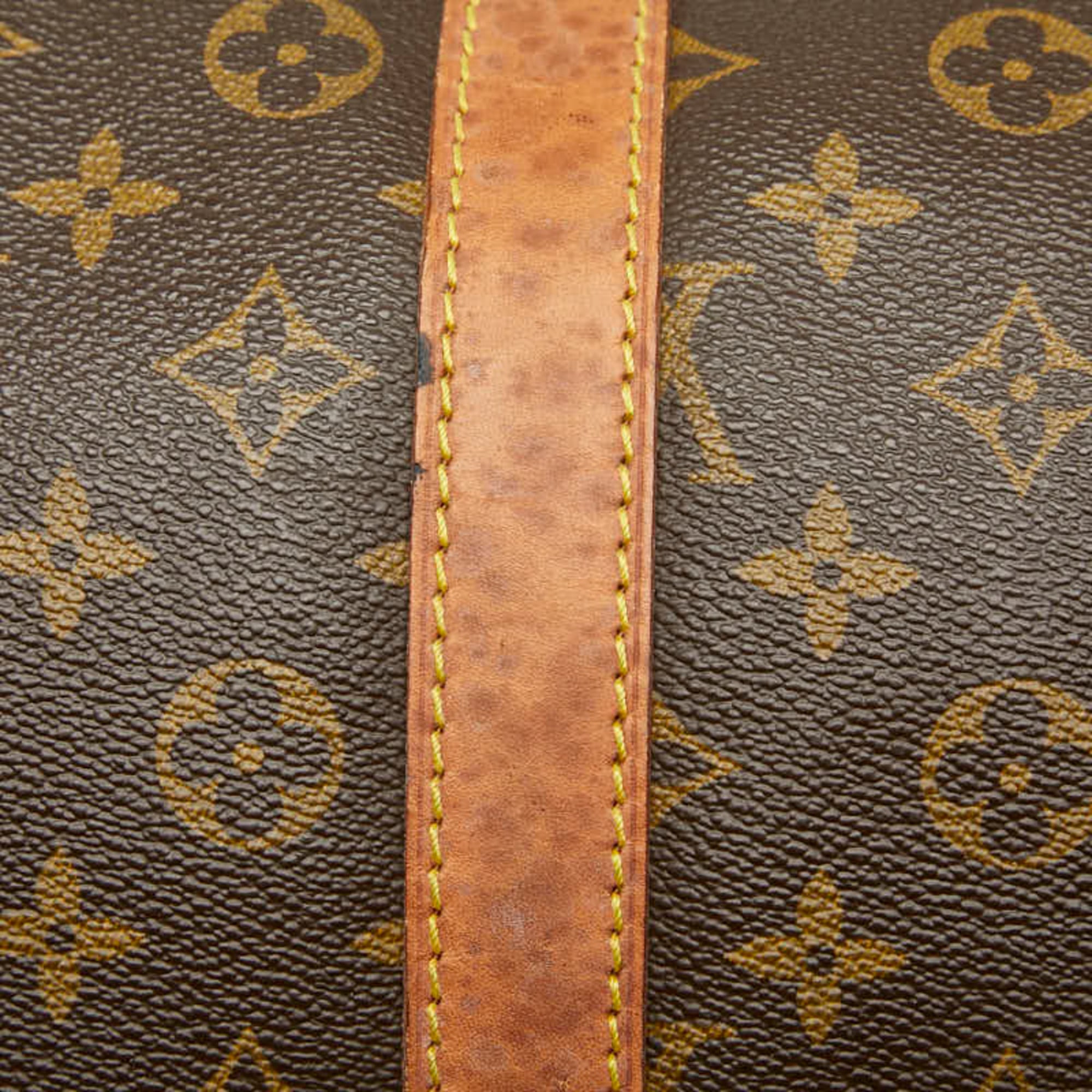 Louis Vuitton Brown Pvc Leather Boston Bag (Pre-Owned)