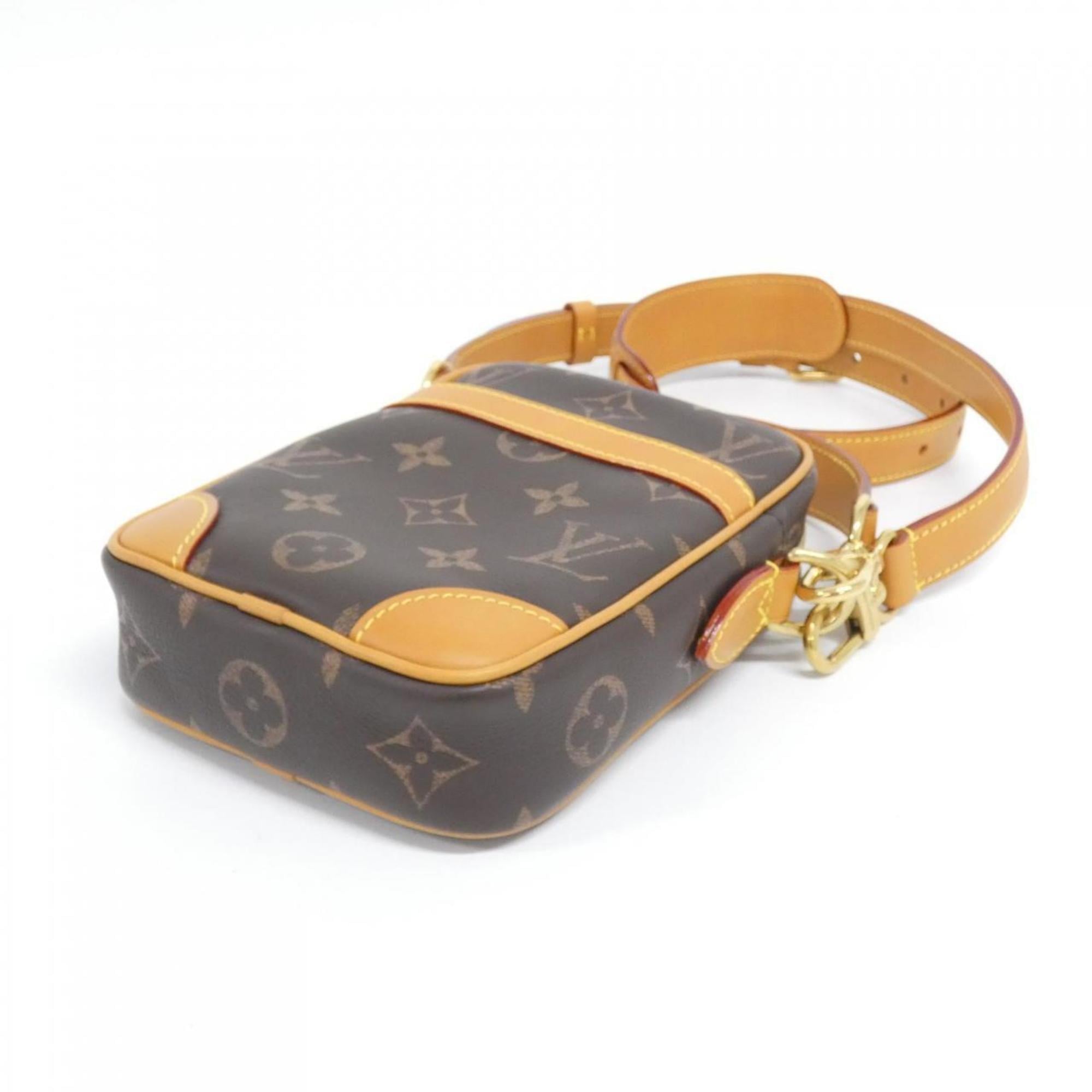 Louis Vuitton Monogram Marron Leather Shoulder Bag (Pre-Owned)