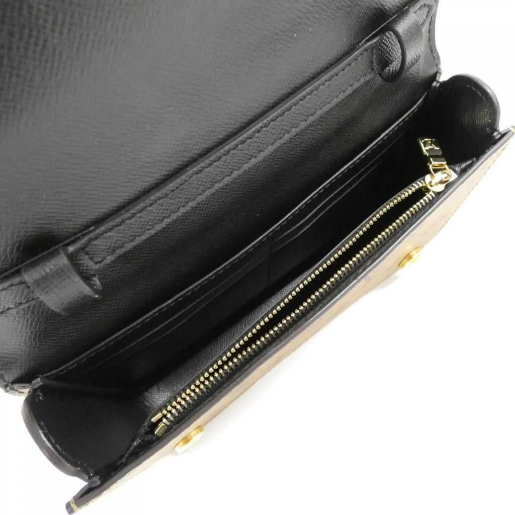 Louis Vuitton Marron Coated Canvas Chain/Shoulder Wallet (Pre-Owned)
