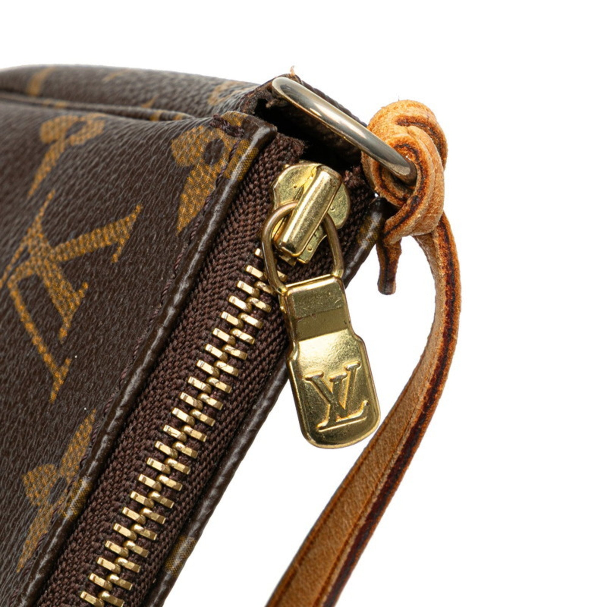 Louis Vuitton Monogram Brown Pvc Leather Pochette Pouch (Pre-Owned)