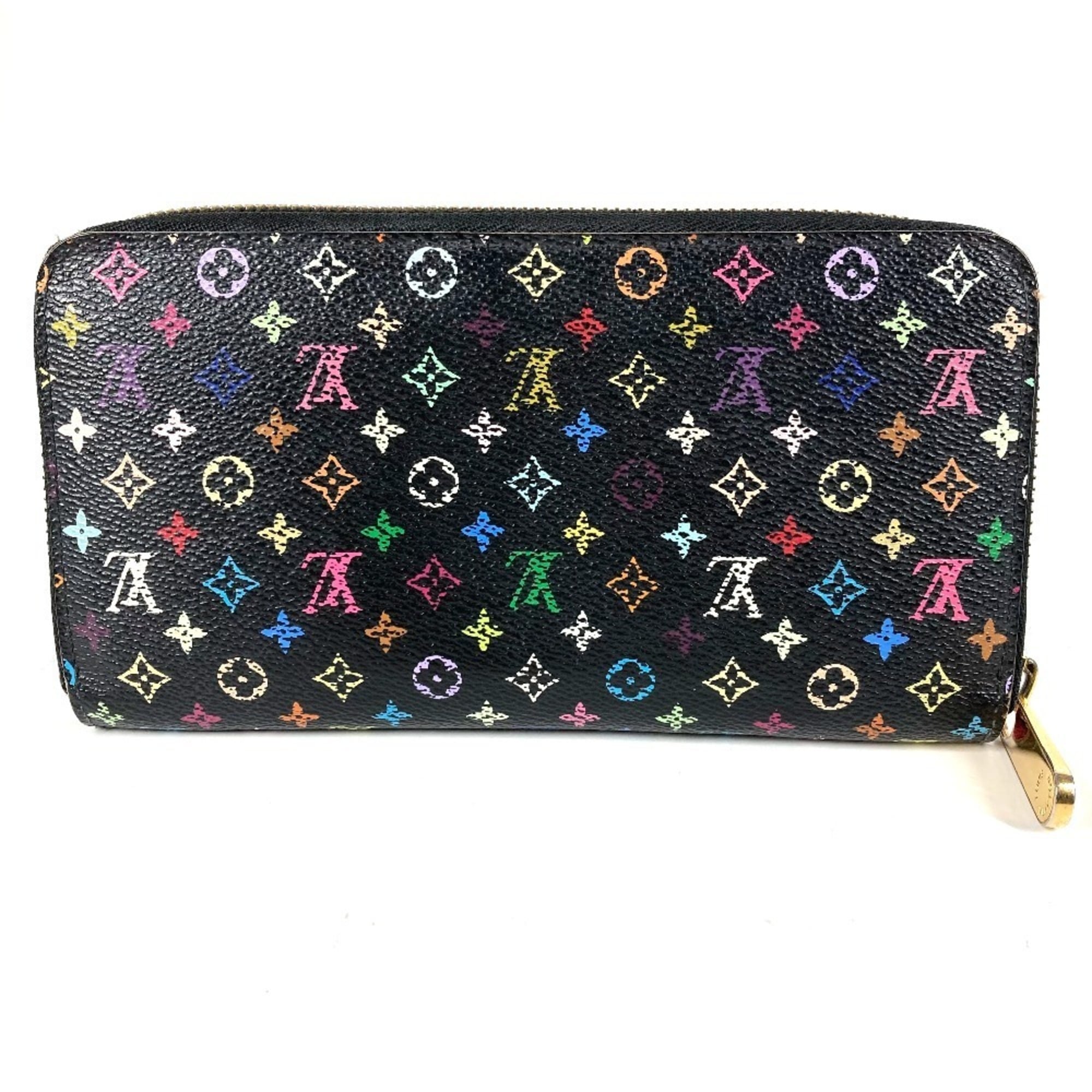 Louis Vuitton Monogram Multicolore Black Noir Monogram Multicolore Long Wallet (Bi-Fold) (Pre-Owned)