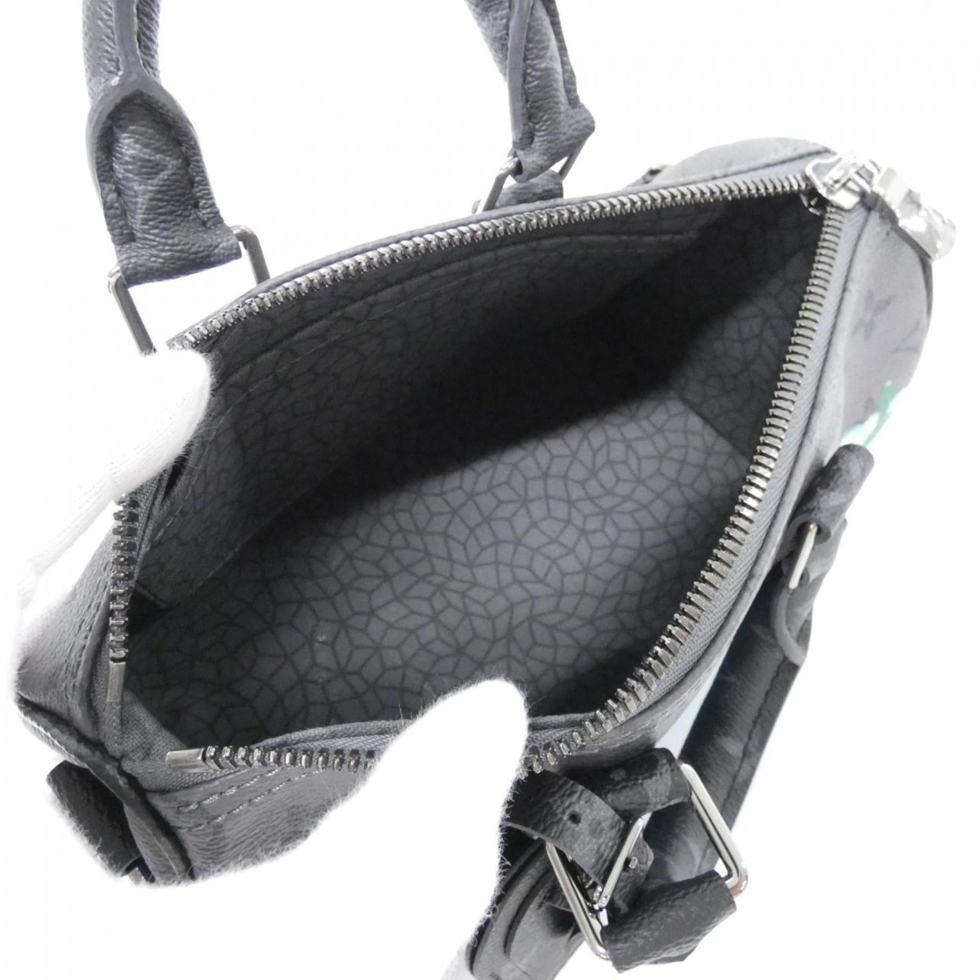 Louis Vuitton Black Gris Coated Canvas Boston Bag (Pre-Owned)