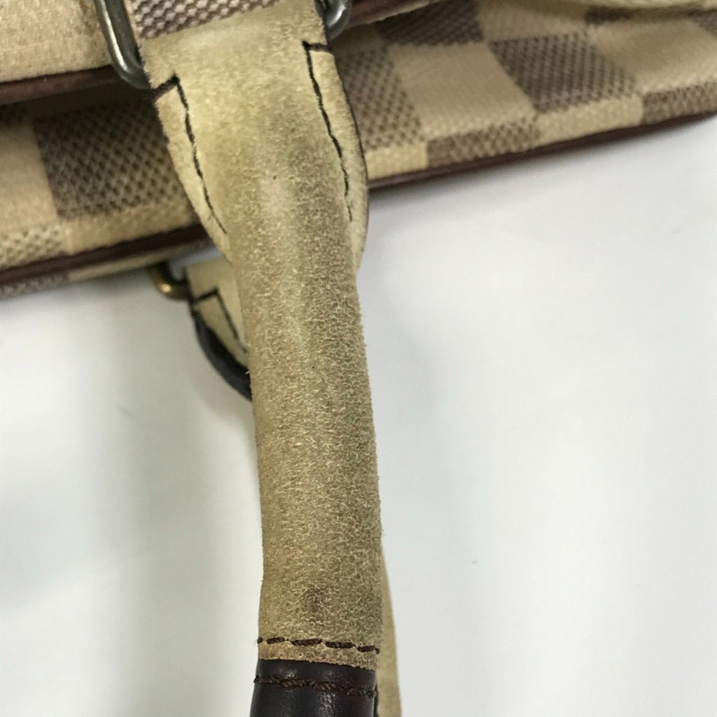 Louis Vuitton Brown White Canvas Shoulder Bag Tote Bag (Pre-Owned)
