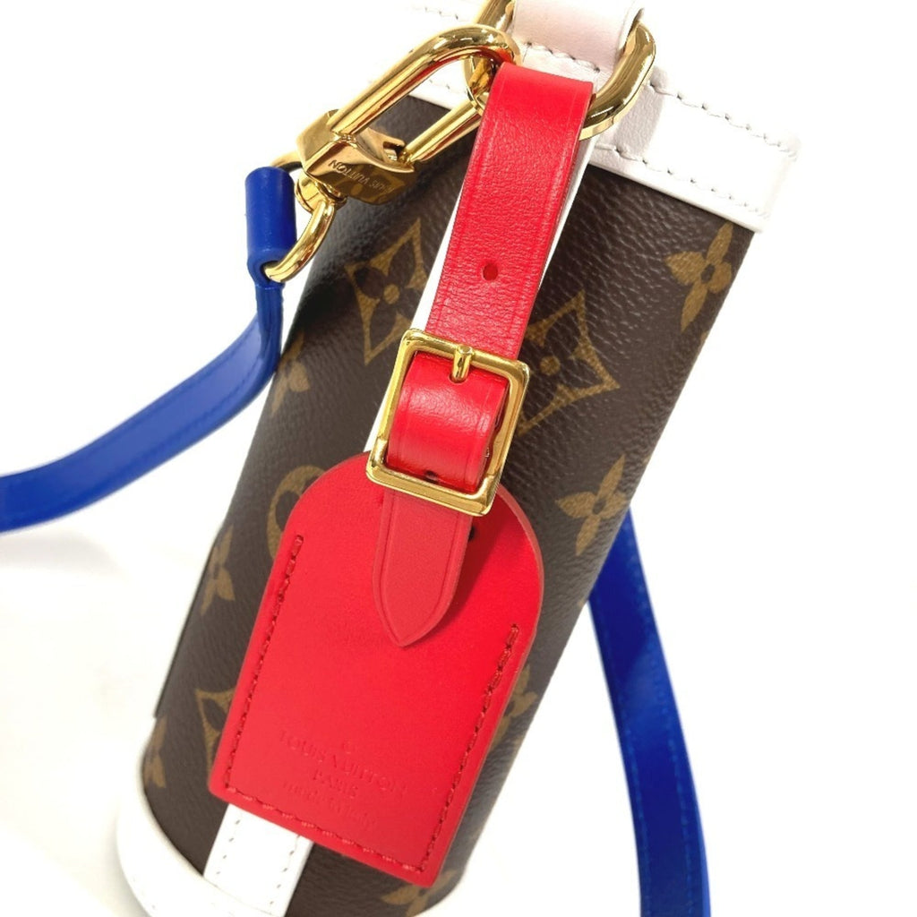 Louis Vuitton Blue Brown Monogram Red Color White Monogram Pochette Shoulder Bag (Pre-Owned)
