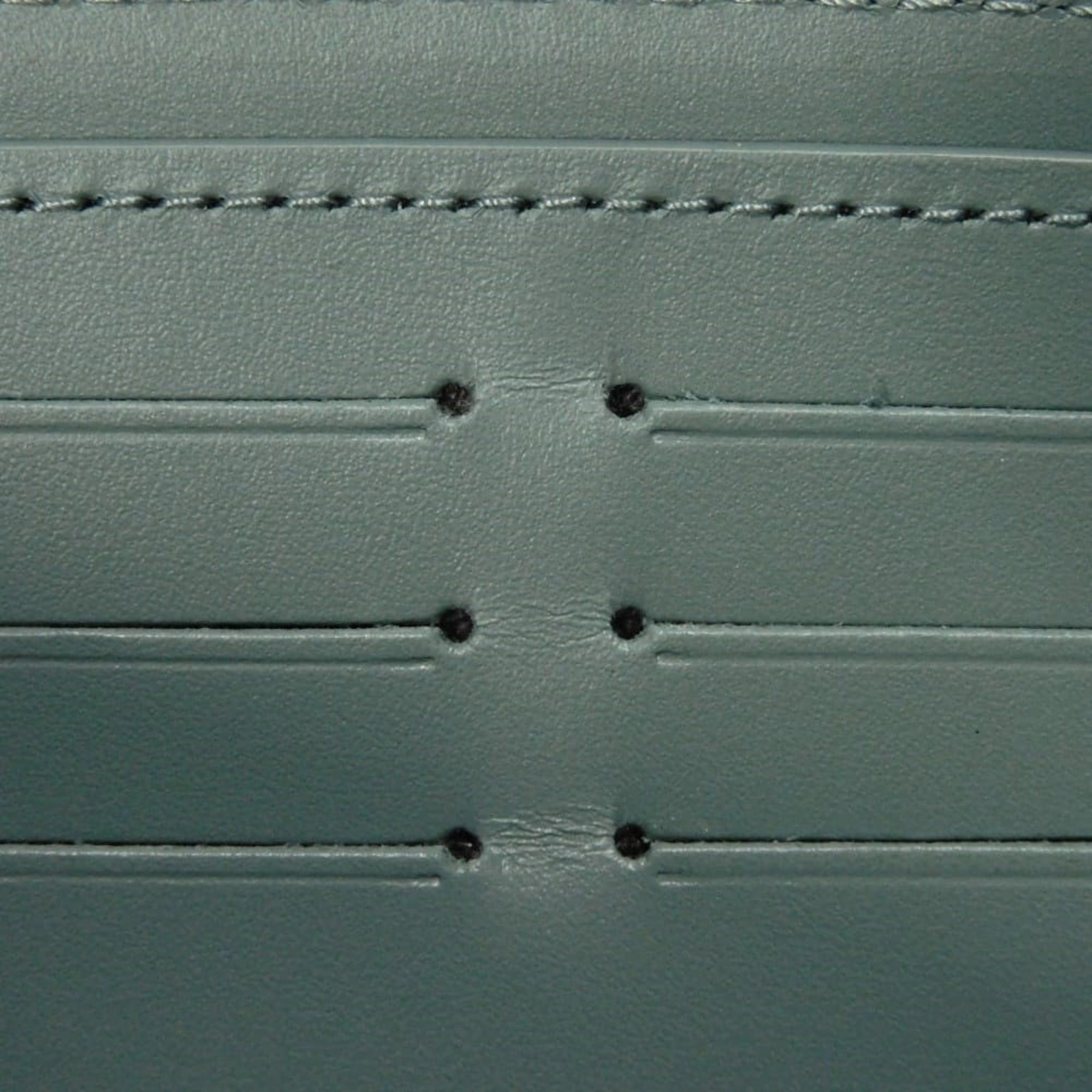 Louis Vuitton Green Leather Long Wallet (Bi-Fold) (Pre-Owned)