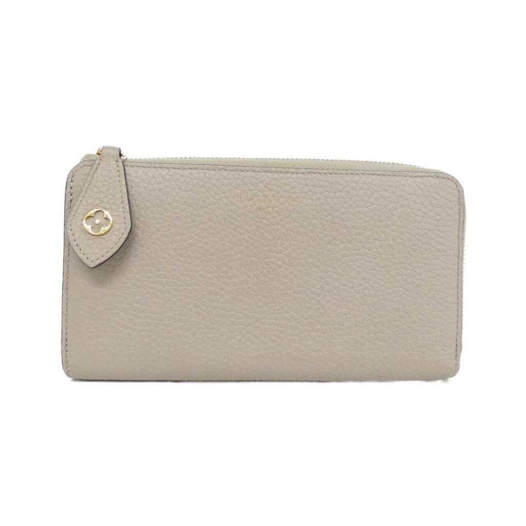 Louis Vuitton Beige Leather Long Wallet (Bi-Fold) (Pre-Owned)