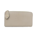 Louis Vuitton Beige Leather Long Wallet (Bi-Fold) (Pre-Owned)