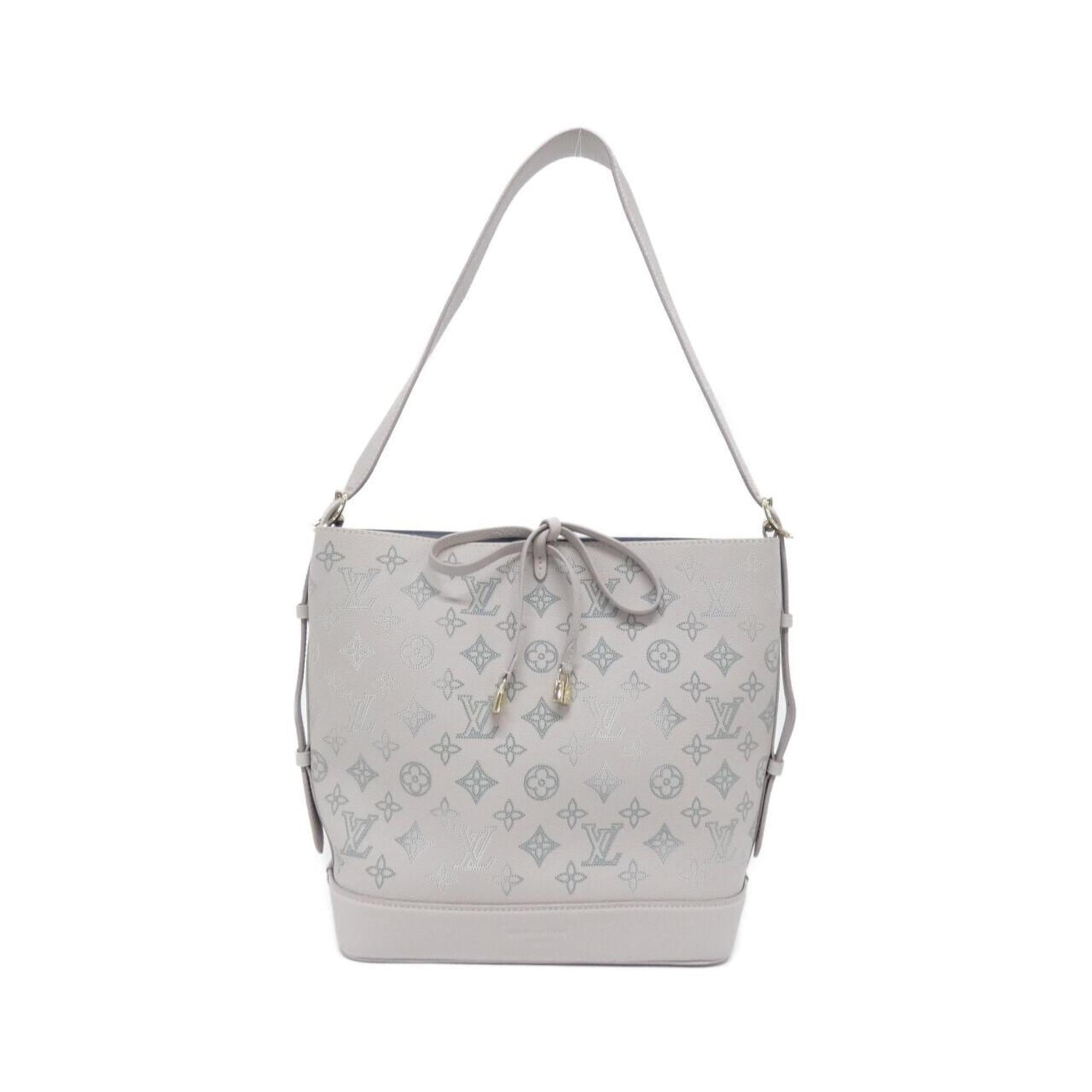 Louis Vuitton Gray Leather Shoulder Bag (Pre-Owned)