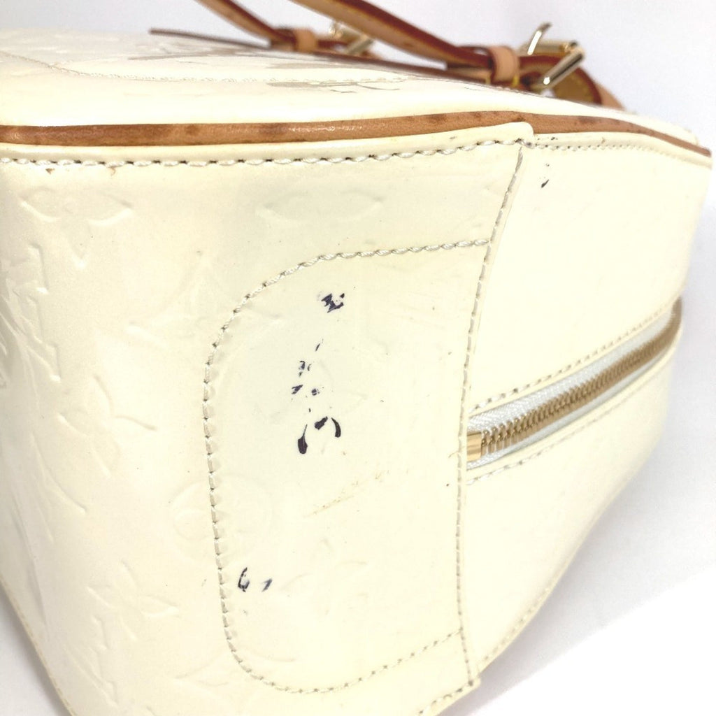 Louis Vuitton Pearl White Monogram Vernis Handbag Shoulder Bag Tote Bag (Pre-Owned)