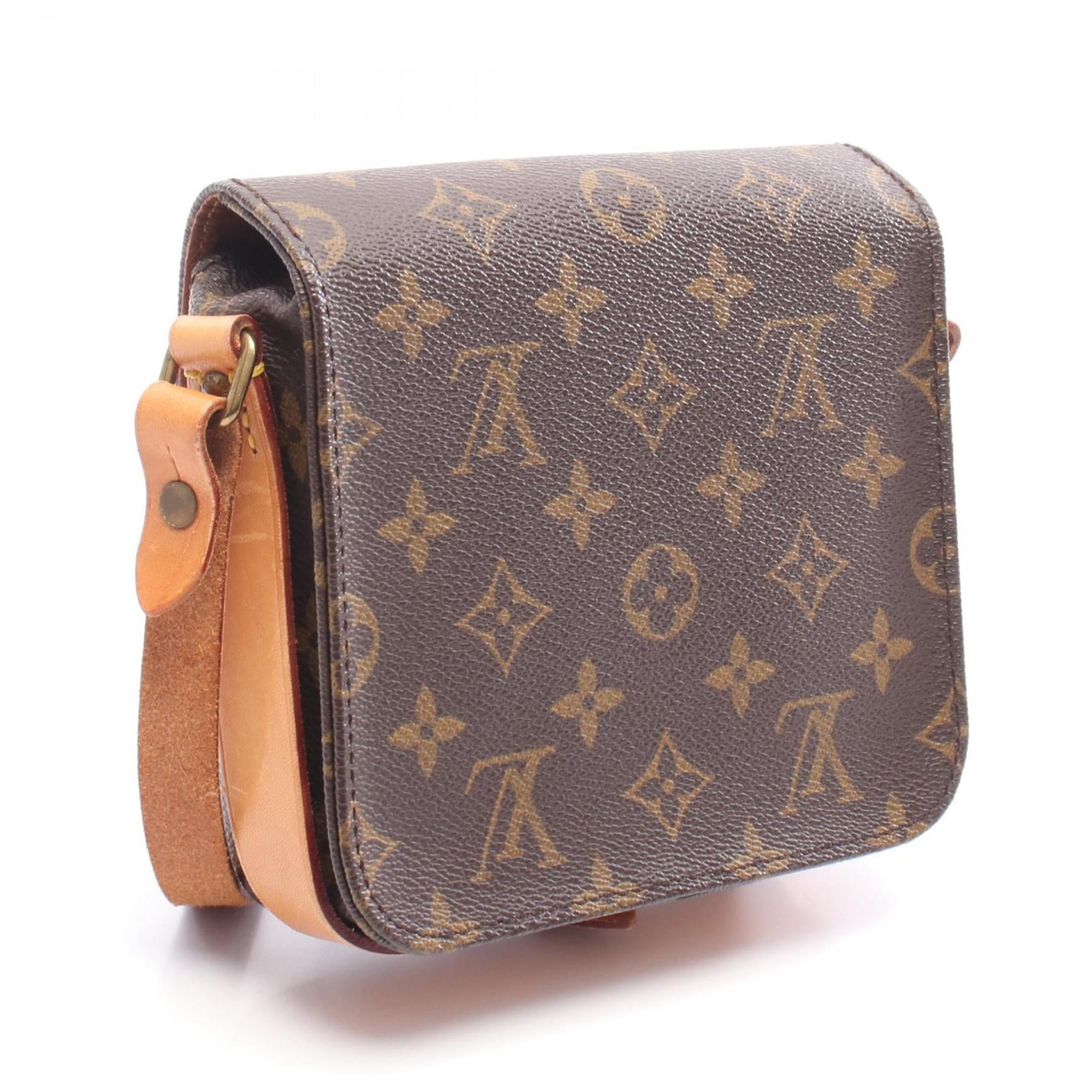 Louis Vuitton Brown Pvc Coated Canvas Monogram Leather Shoulder Bag (Pre-Owned)