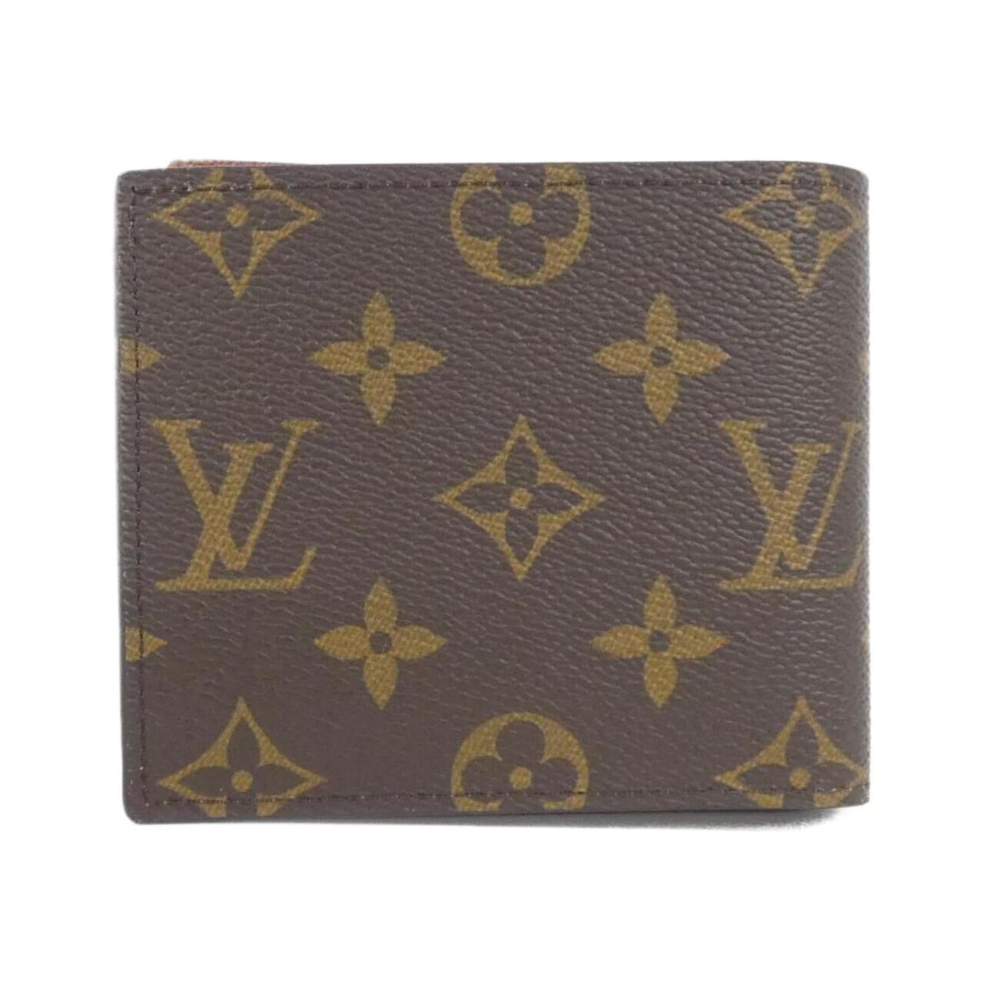 Louis Vuitton Marron Coated Canvas Wallet (Bi-Fold) (Pre-Owned)
