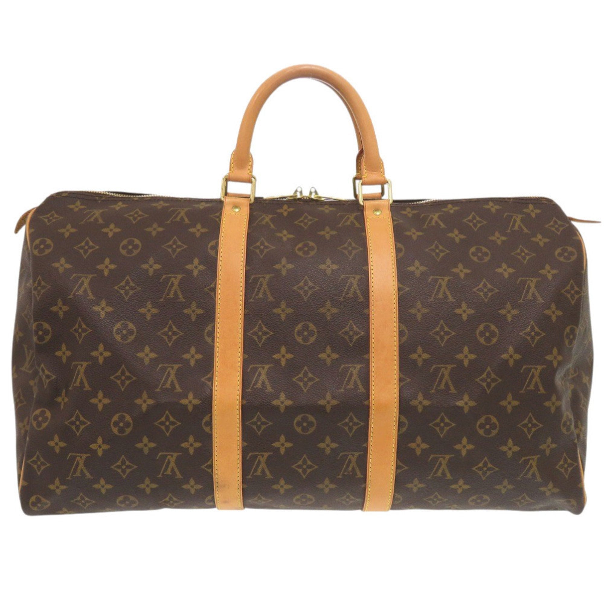 Louis Vuitton Brown Monogram Canvas Boston Bag (Pre-Owned)
