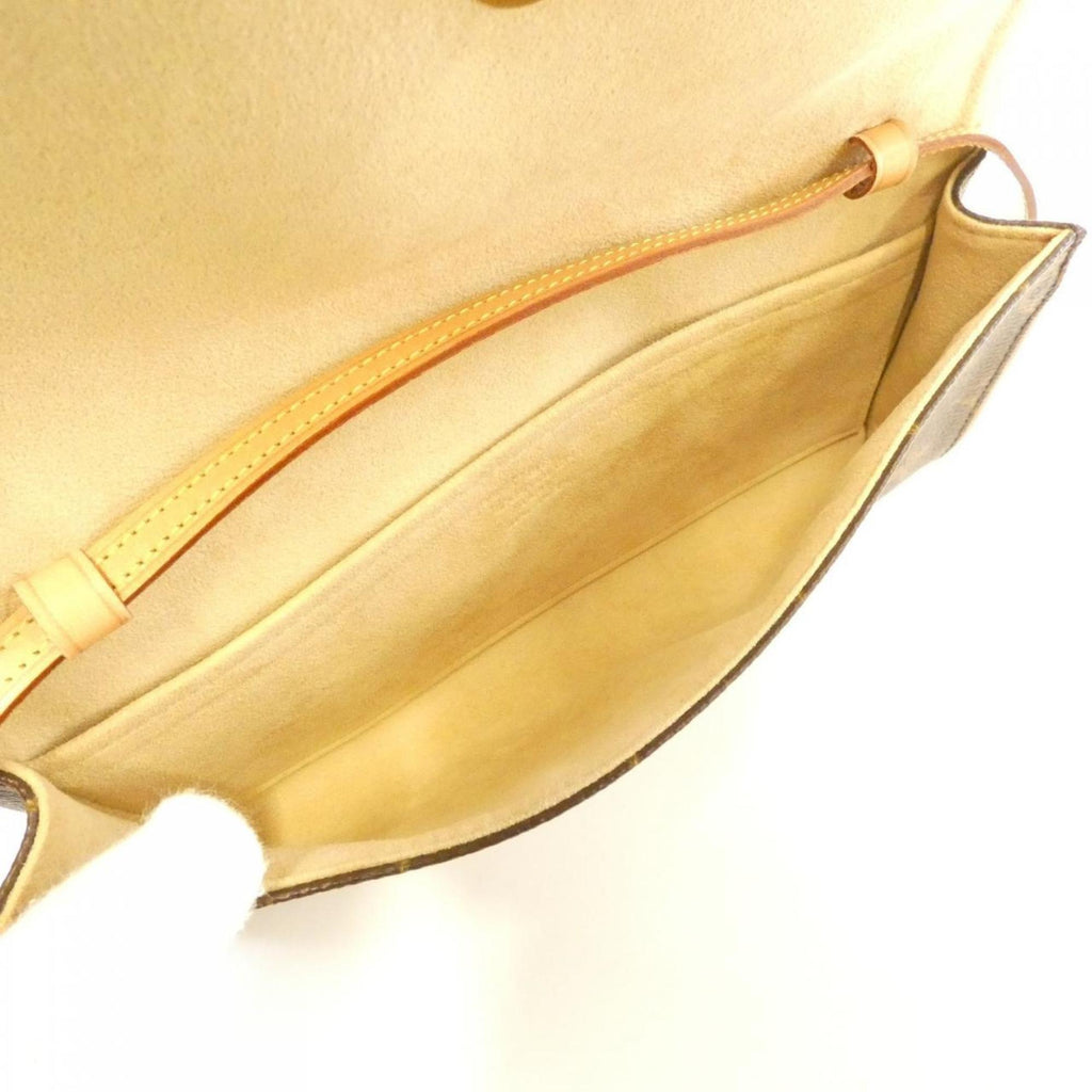 Louis Vuitton Marron Coated Canvas Pochette Shoulder Bag (Pre-Owned)