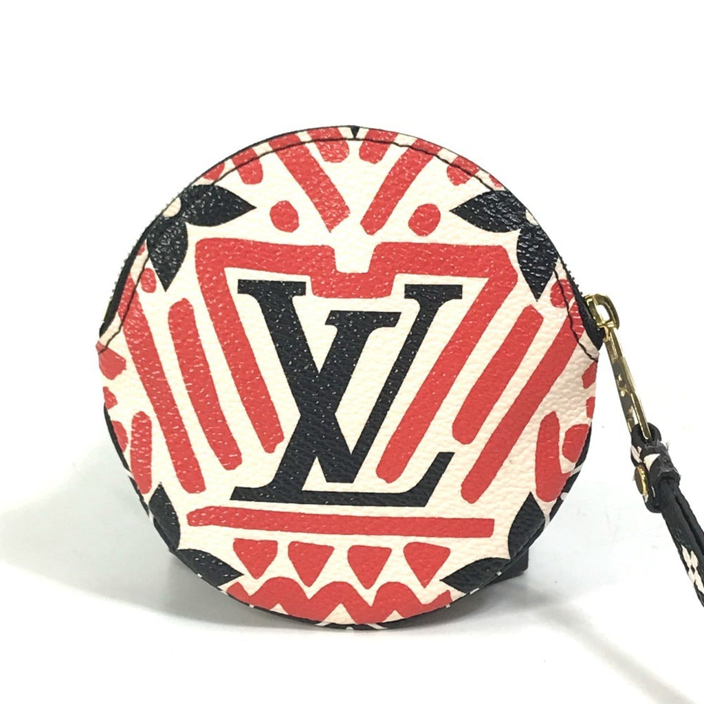 Louis Vuitton Monogram Black Red Color White Monogram Coin Purse/Coin Case (Pre-Owned)