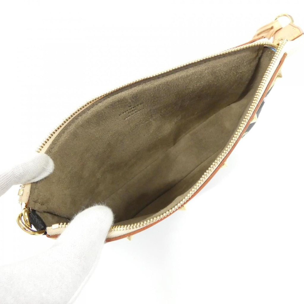 Louis Vuitton Black Multi-Color Coated Canvas Pochette Pouch (Pre-Owned)