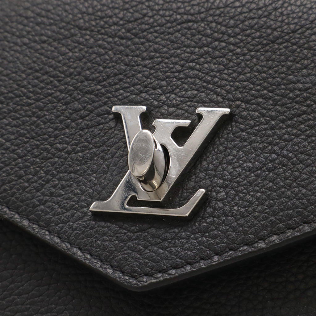 Louis Vuitton Noir Leather Clutch Bag Pochette Shoulder Bag (Pre-Owned)