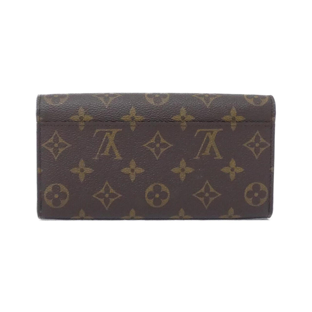 Louis Vuitton Marron Coated Canvas Long Wallet (Bi-Fold) (Pre-Owned)